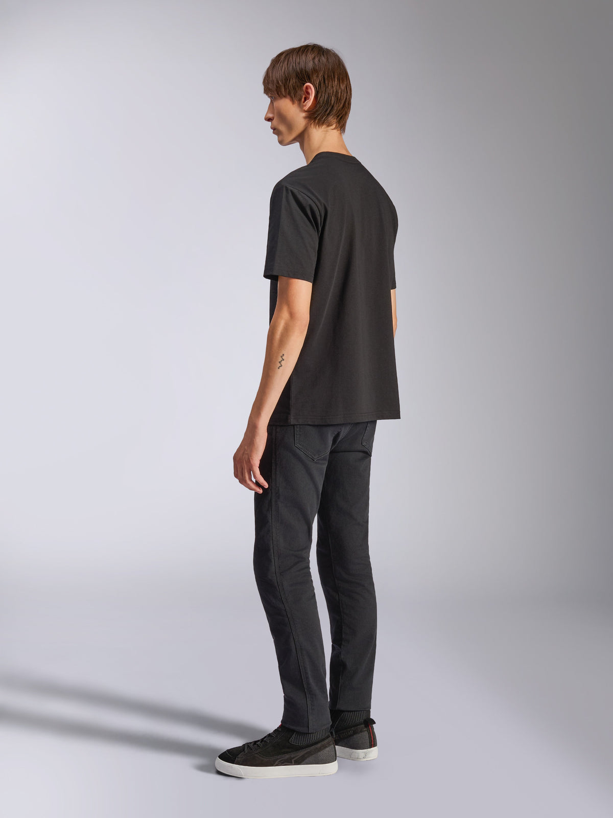 Alpinestars CSF Tee, Short Sleeve T-Shirt, Black, back profile view, casual motorsport streetwear