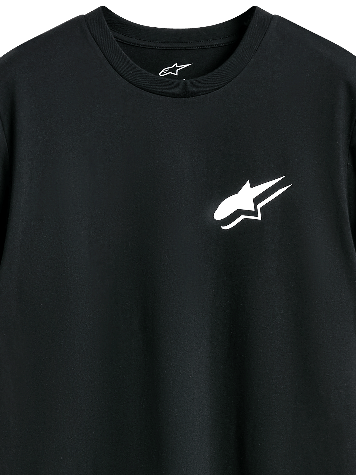 Alpinestars Formulate CSF Tee, kortærmet t-shirt, sort, hvidt Astars-logo på brystet, afslappet motorsport-streetwear