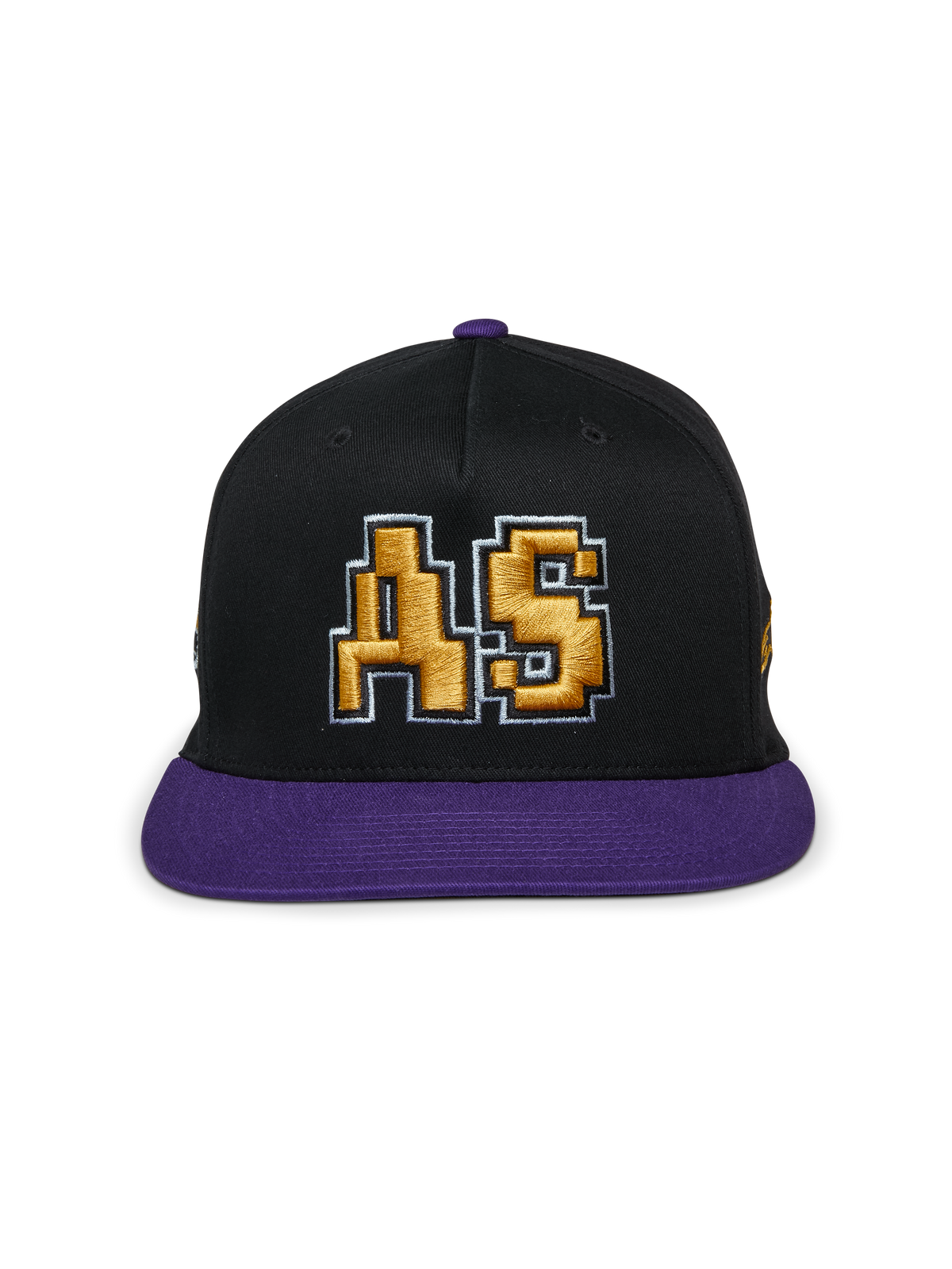 Alpinestars Franchise Hat, sort og lilla kasket med flad skygge, struktureret krone med lilla skygge og knap øverst, med et guld 3D-broderet "AS"-logo på forsiden, casual motorsport-inspireret streetwear