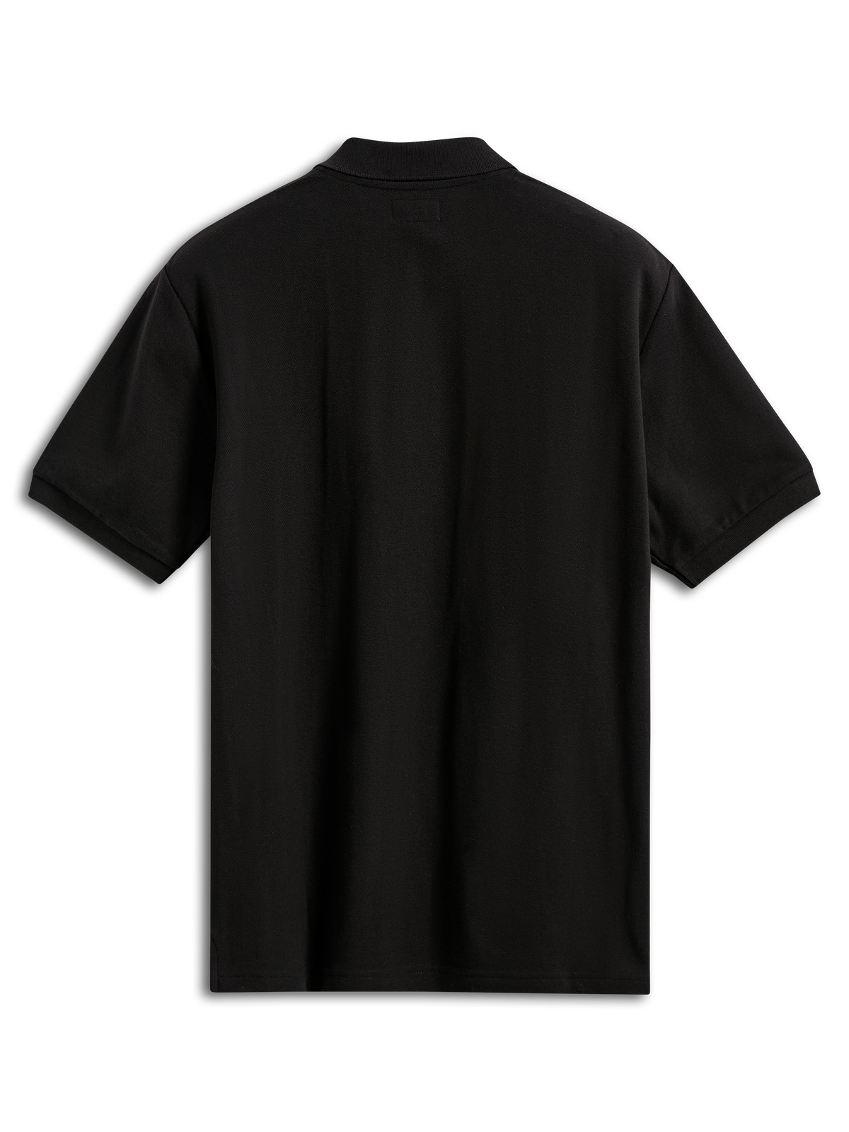 Alpinestars Endeavor Classic Polo, kortærmet polo-shirt, sort, set bagfra, klassisk piqué-strikket stof med ribkrave og ribkanter på ærmerne, afslappet motorsport-sportstøj
