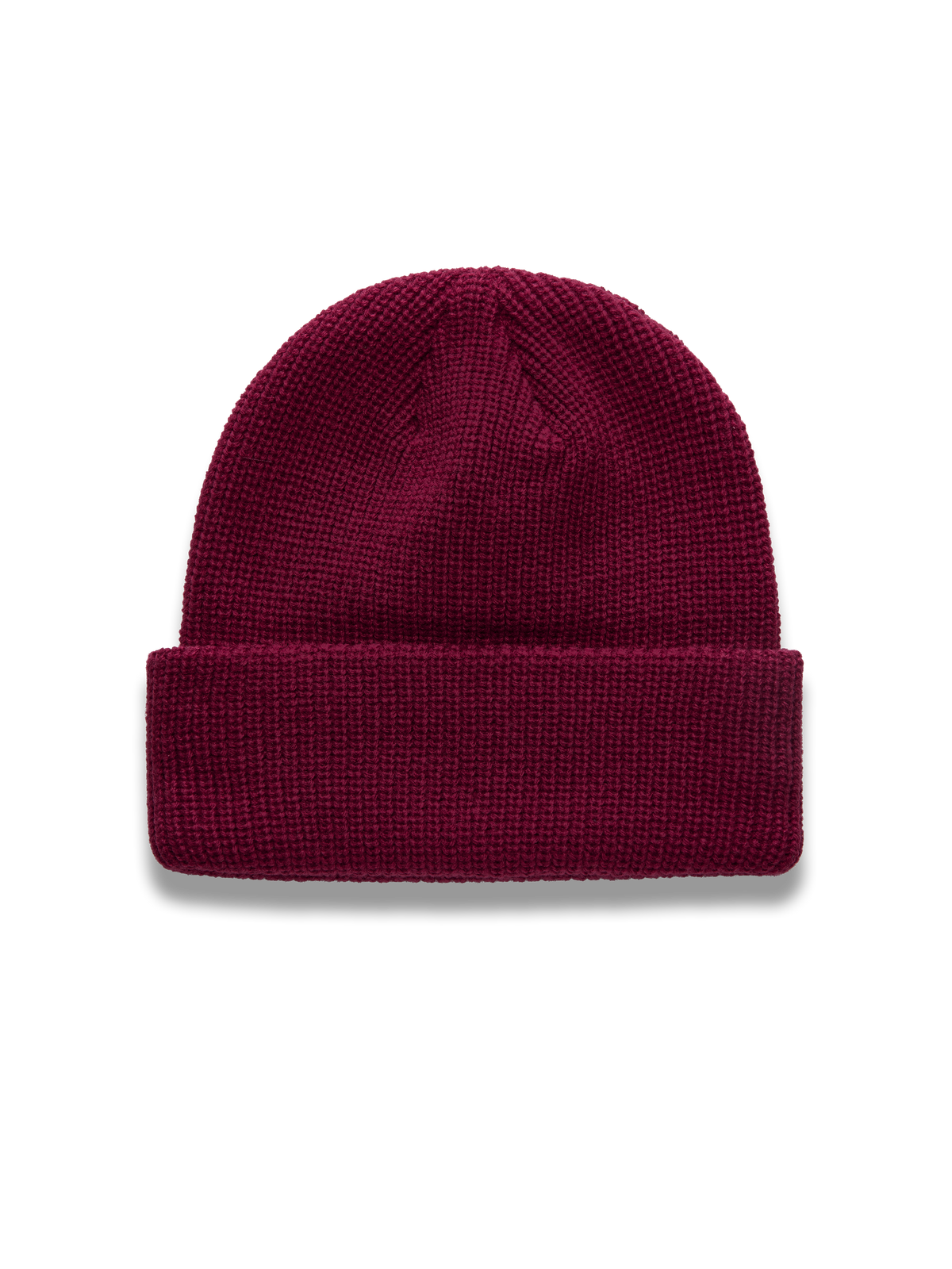 Alpinestars Unload Rib Cuff Hue, rød livsstilsbeanie med ribstrikket opslag og lav pasform i jersey-søm.
