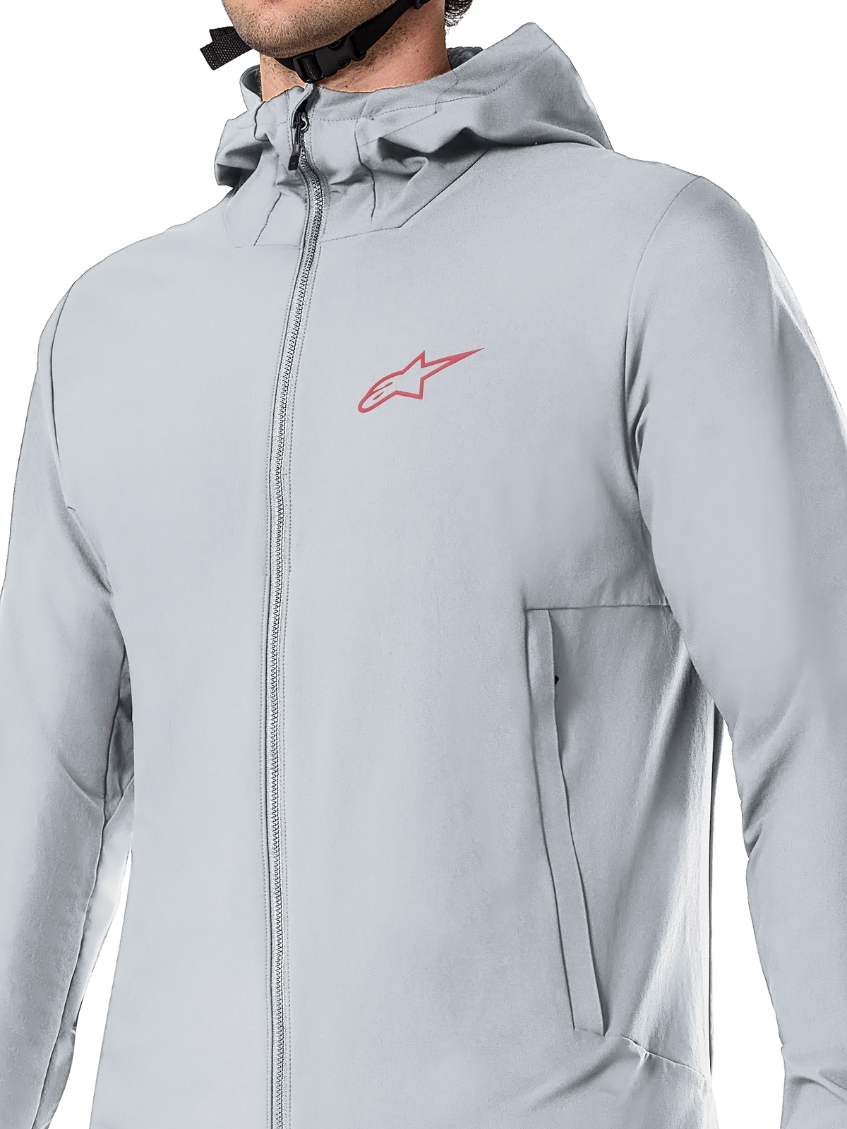Alpinestars A-Dura Thermal Jacket, cykeljakke, titaniumgrå, med fleece-foret hætte og lynlåslommer, letvægts PrimaLoft-isolering til mountainbike og terrænkørsel i koldt vejr