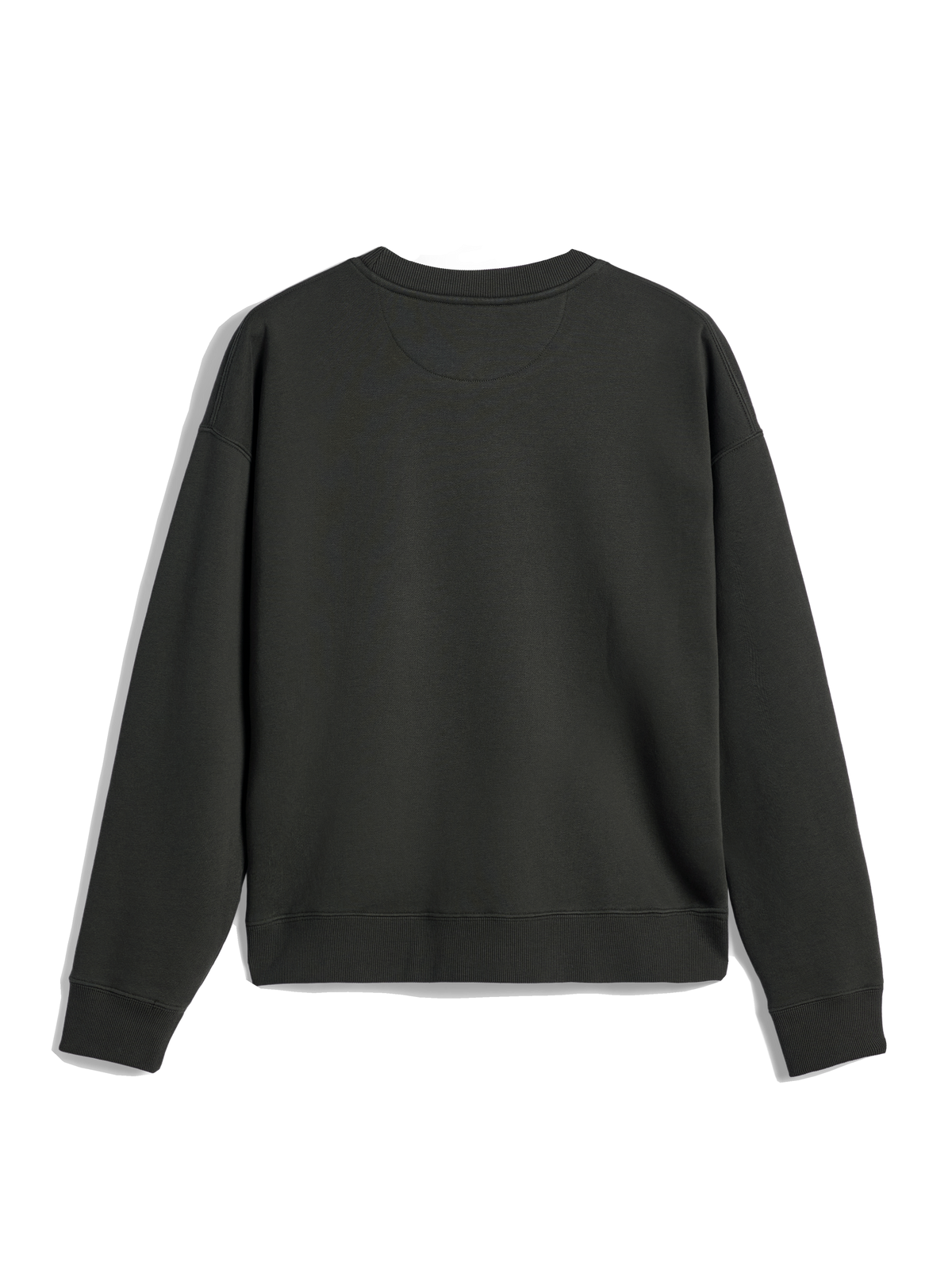 Alpinestars Essentials Ageless Crew, crewneck sweatshirt, Off Black, set bagfra viser ribbet krave, manchetter og kant, premium kompakt fleece, afslappet streetwear