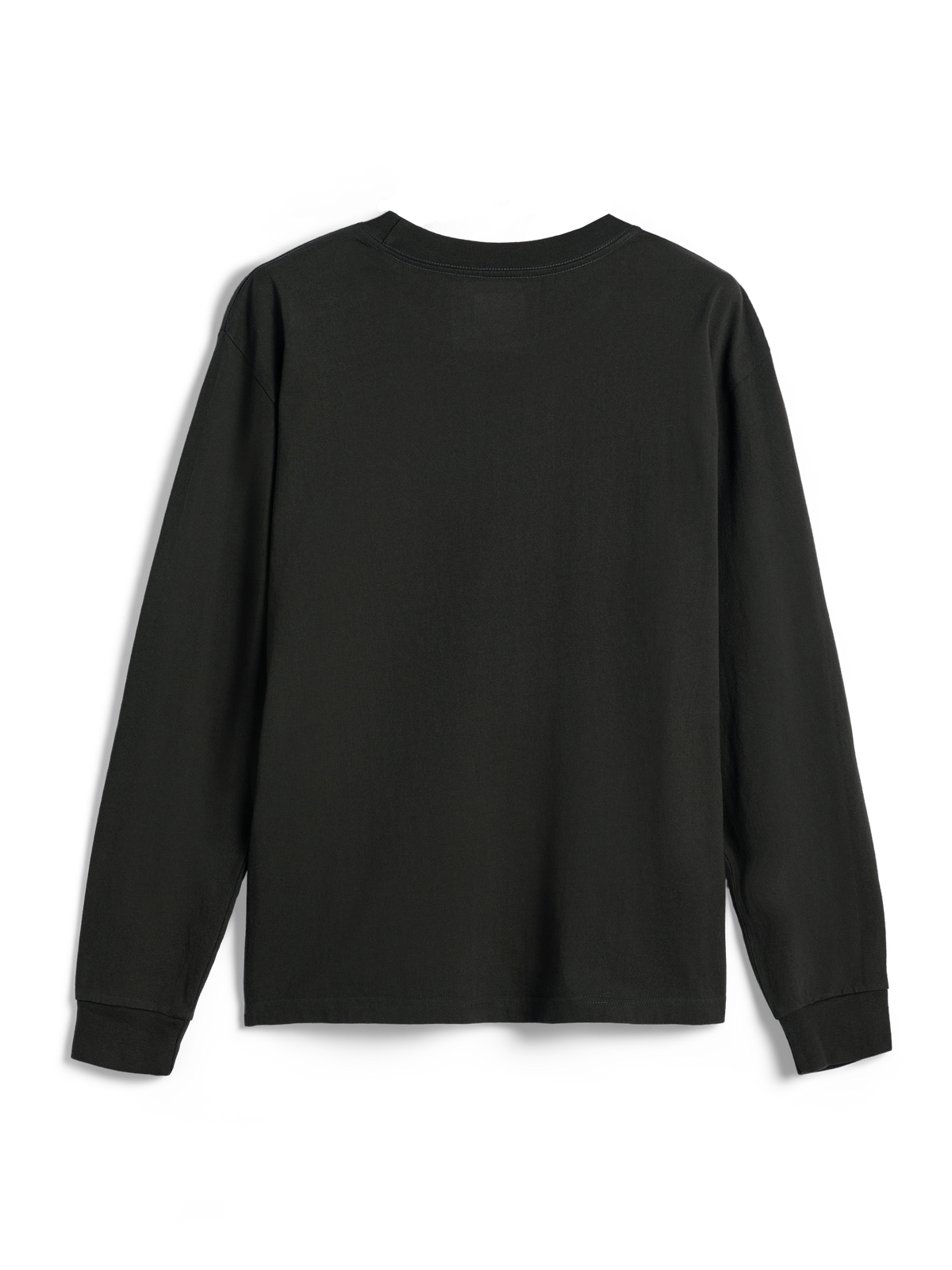 Alpinestars Essentials Ageless LS Tee, langærmet T-shirt, Off Black, enkel visning bagfra, premium økologisk bomuldsjersey, afslappet pasform, afslappet motorsport-inspireret streetwear