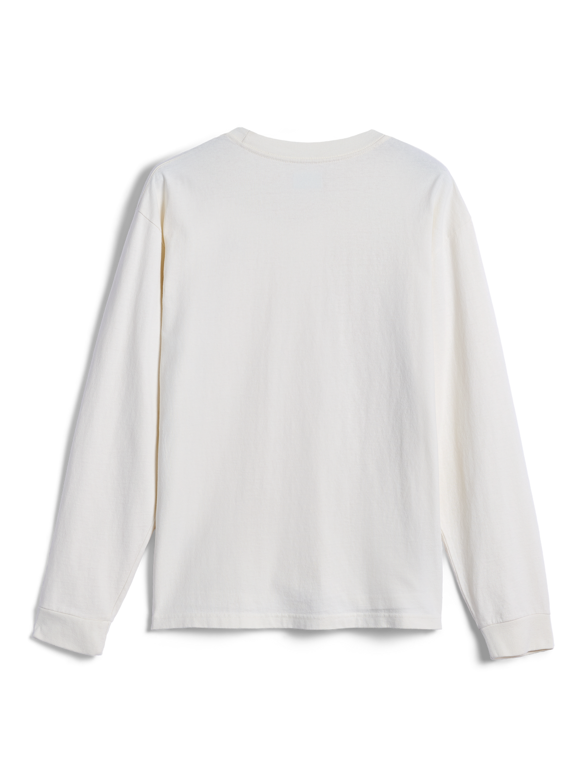 Alpinestars Essentials Ageless LS Tee, langærmet t-shirt, off-white, set bagfra, enkelt minimalistisk design, afslappet pasform, fritidstøj i økologisk bomuld