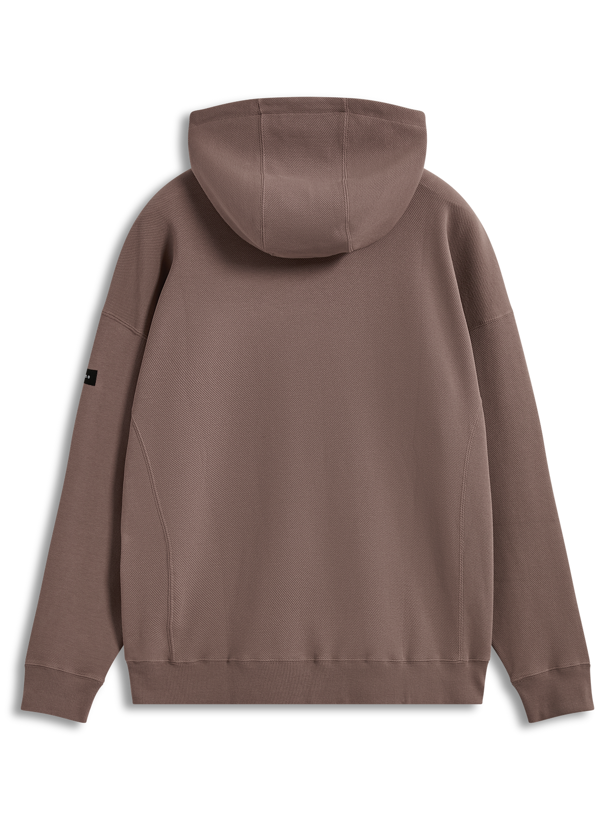 Alpinestars Camino Textured Oversized hættetrøje, sportstøj, brun, struktureret strikket twillfleece, set bagfra.