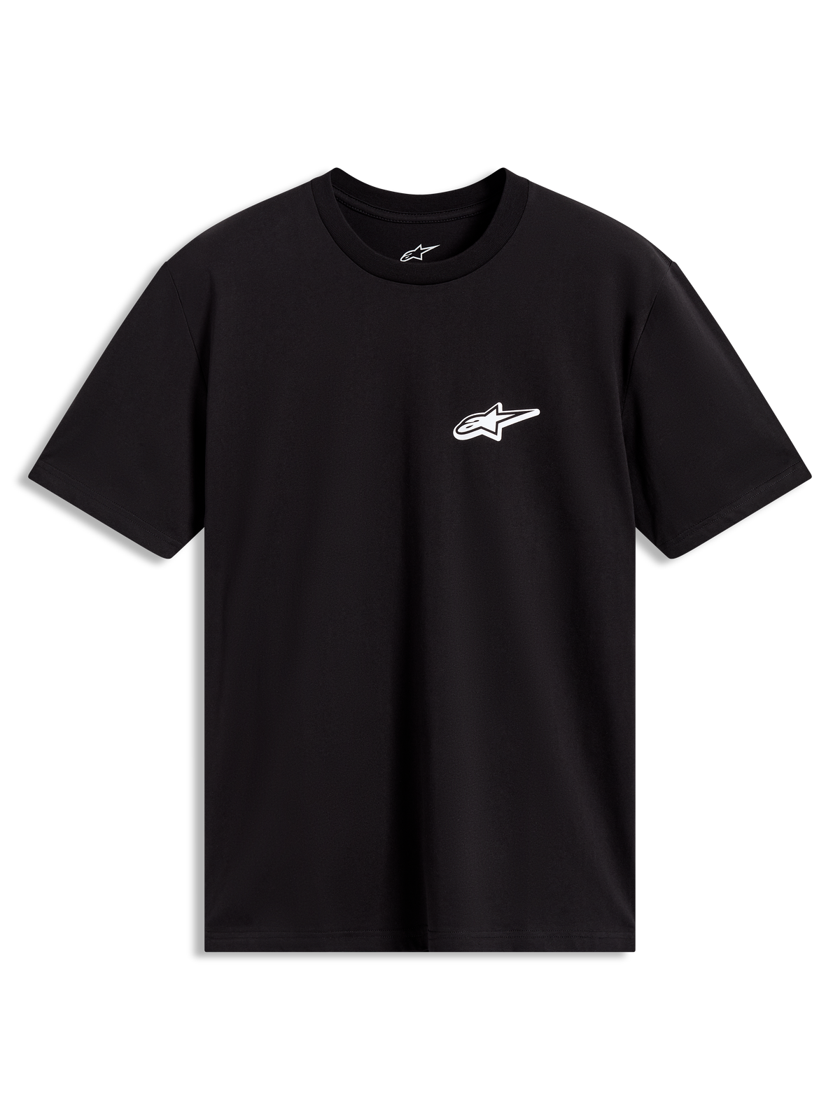 Alpinestars Meteor CSF T-shirt, kortærmet trøje, sort afslappet sportstøj med hvidt brystlogo