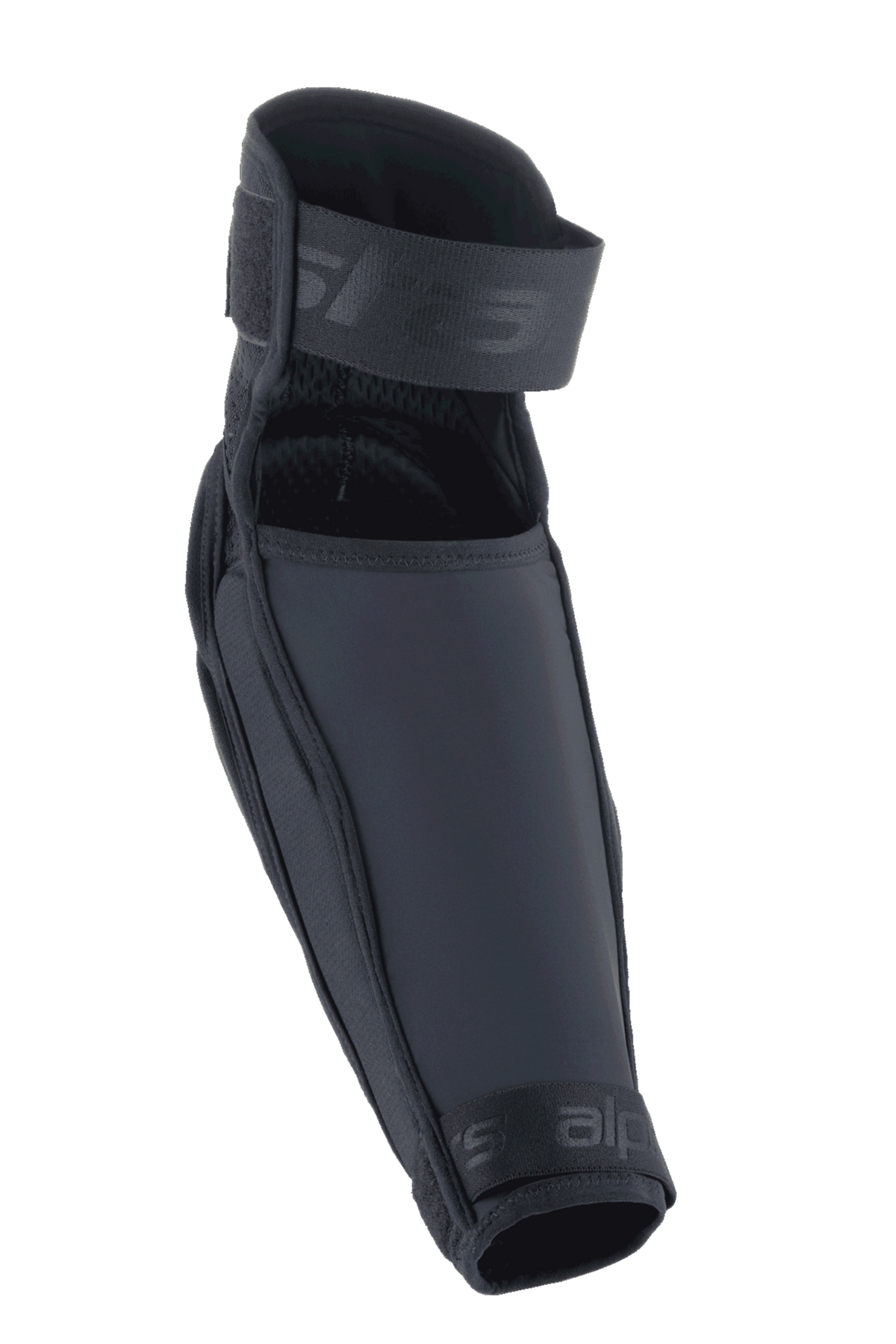 Alpinestars A-Impact Plasma Elite Shield albuebeskytter, MTB albuebeskytter, sort, med en glat TPU-hård skal til slagbeskyttelse, dobbelte justerbare stropper for en sikker pasform og ergonomisk forbuet design til aggressiv trail-kørsel
