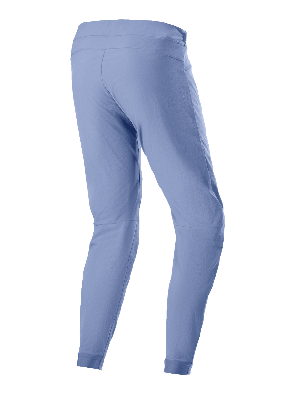 Alpinestars A-Dura Pants, Mountain Bike Pants, Infinity Blue, rear view showing tapered leg design and elasticated cuffs, durable 2-way stretch textile fabric for off-road cycling