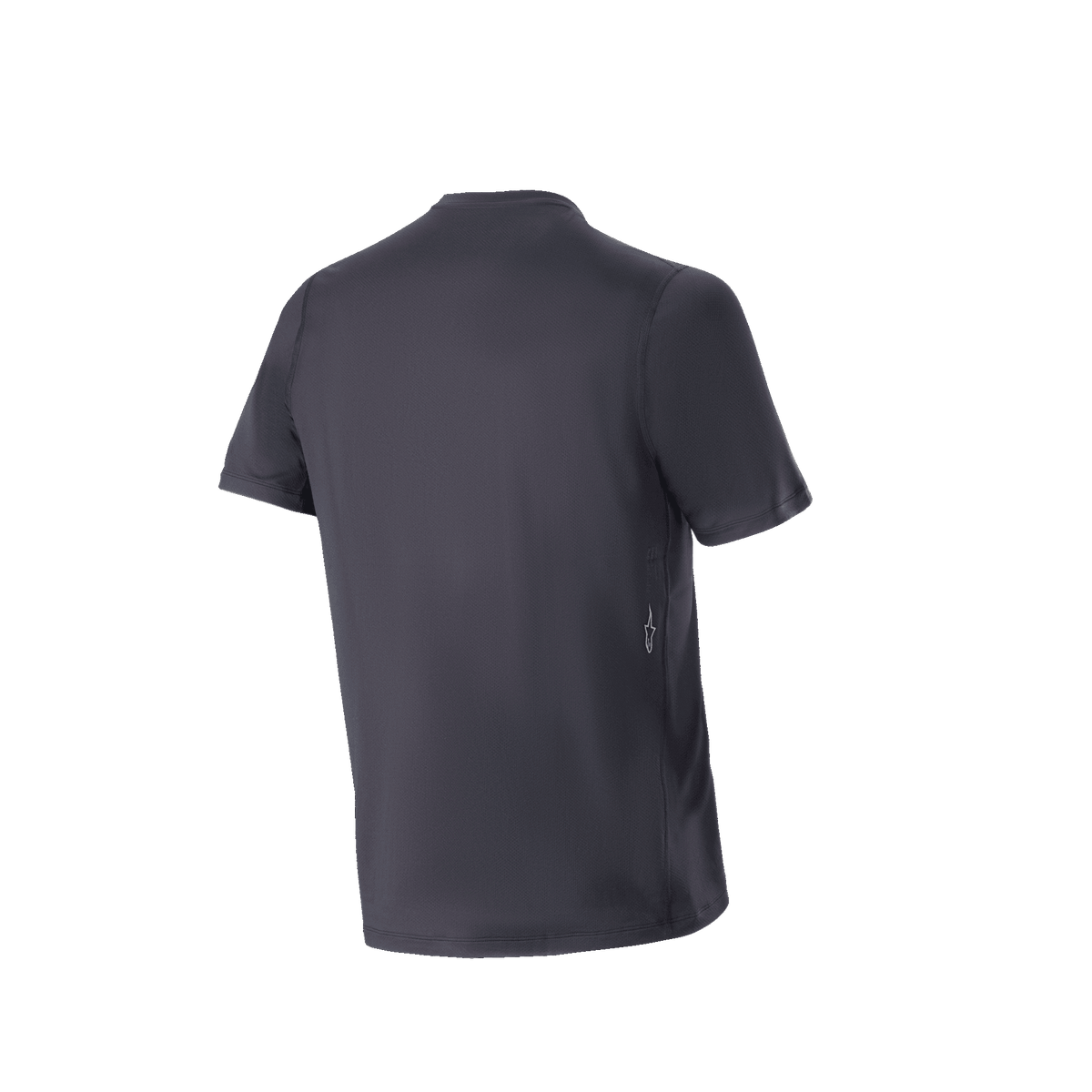 Alpinestars A-Dura Switch kortærmet trøje, sort herre-MTB-trøje med forlænget rygstykke, set bagfra.