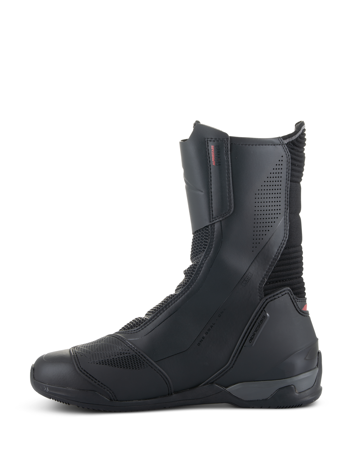 Alpinestars SP-X BOA® støvler, motorcykelstøvler, sort, mellemhøjt design med mikrofiber og Rideknit-mesh-paneler, med medial lynlås og slank sportsprofil