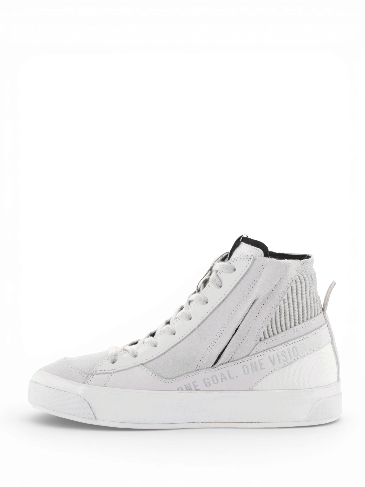 Alpinestars Stella Stated Podium sko, hvid og grå urban motorcykelsneaker til damer med sidelynlås og vulkaniseret sål.