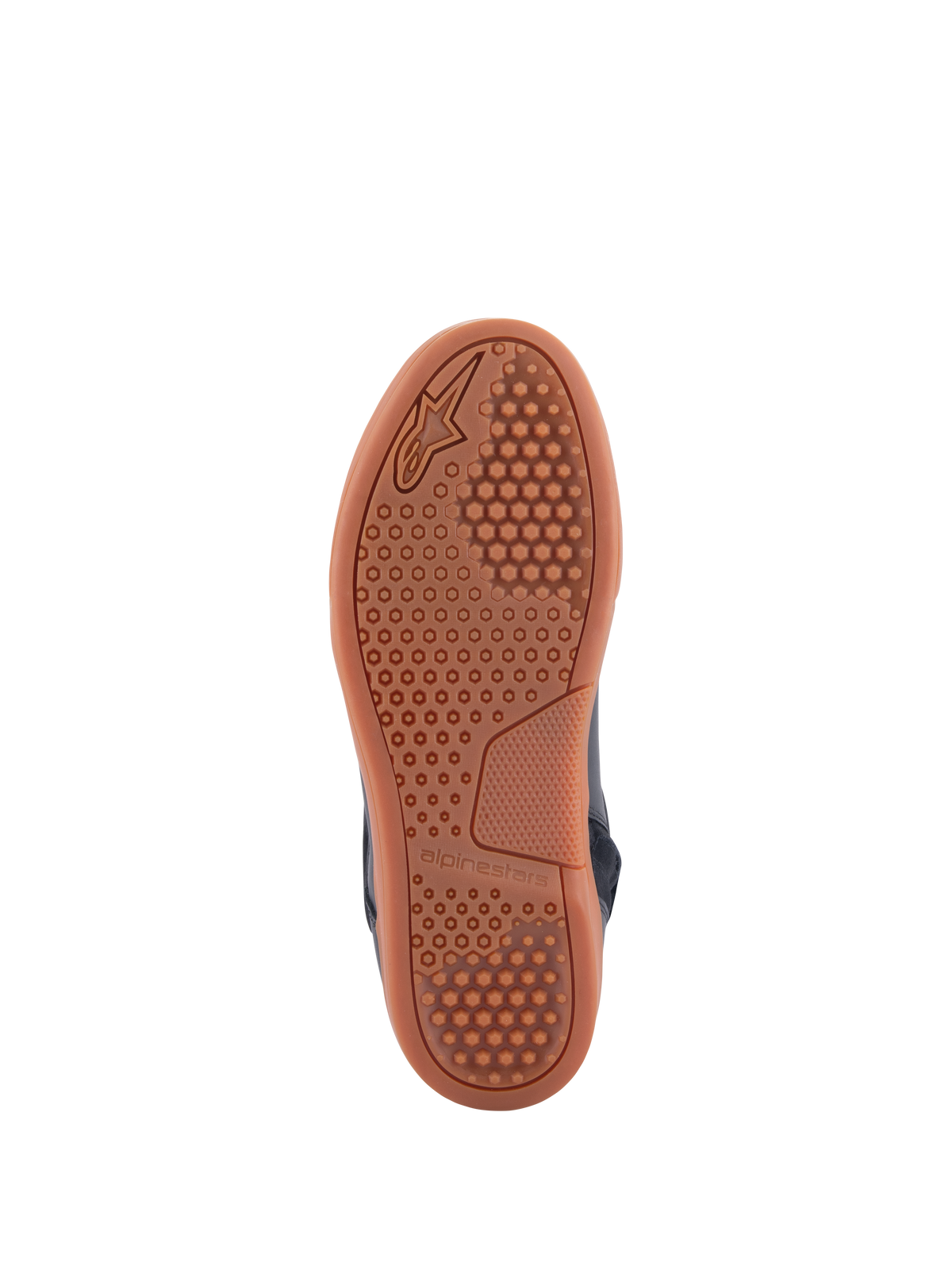 Alpinestars Chrome Drystar® sko, sålvisning, gummifarvet ydersål af gummi med sekskantet grebsmønster, urban casual motorcykelfodtøj, Black Black Gum farvevariant