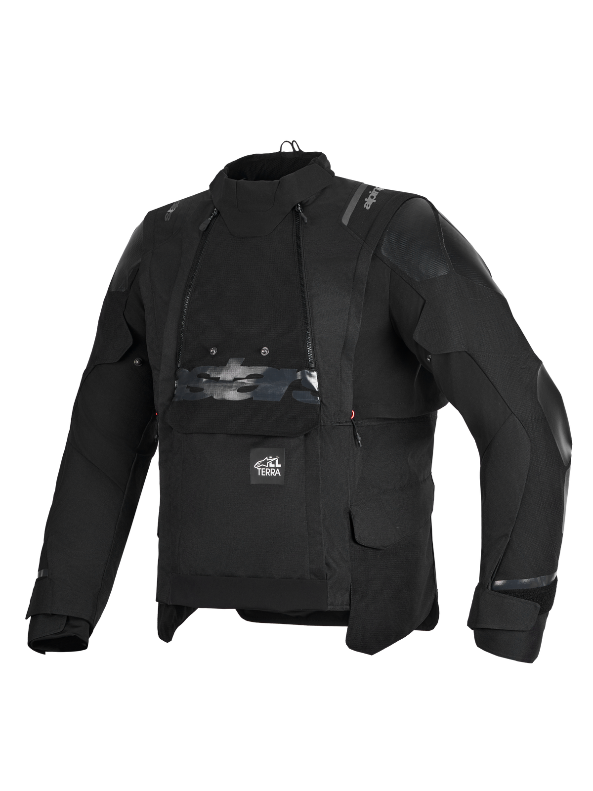 Alpinestars Harok V 2 Drystar jakke, sort eventyr-motorcykeljakke med vandtæt membran, CE-certificeret touring-beskyttelse og ventilationskonstruktion