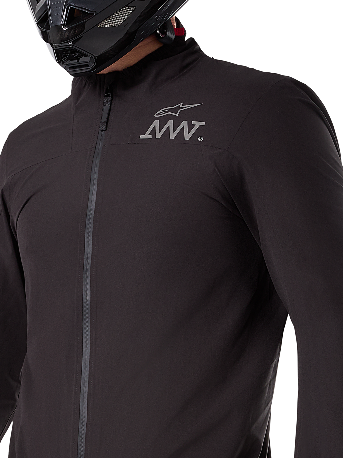 Alpinestars AMT-8 Stretch Drystar® XF jakkeforing, sort vandtæt og vindtæt stræklag, sammenpakkelig teknisk beklædning til adventure motorcykelkørsel