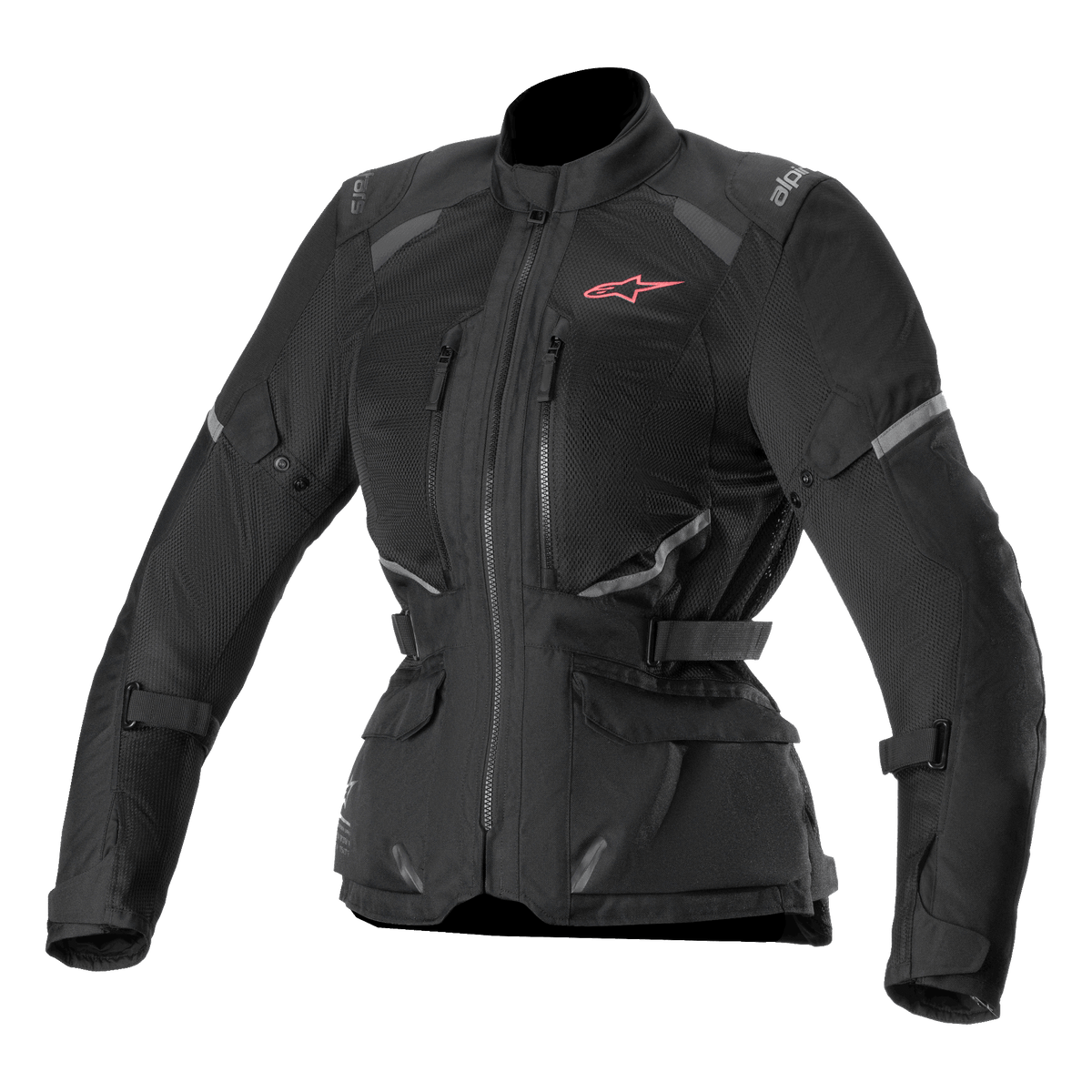 Alpinestars Stella Andes Air Drystar Jakke, damemotorcykeljakke til touring, sort, CE-certificeret tekstiljakke med omfattende mesh-ventilation og Tech-Air-kompatibilitet