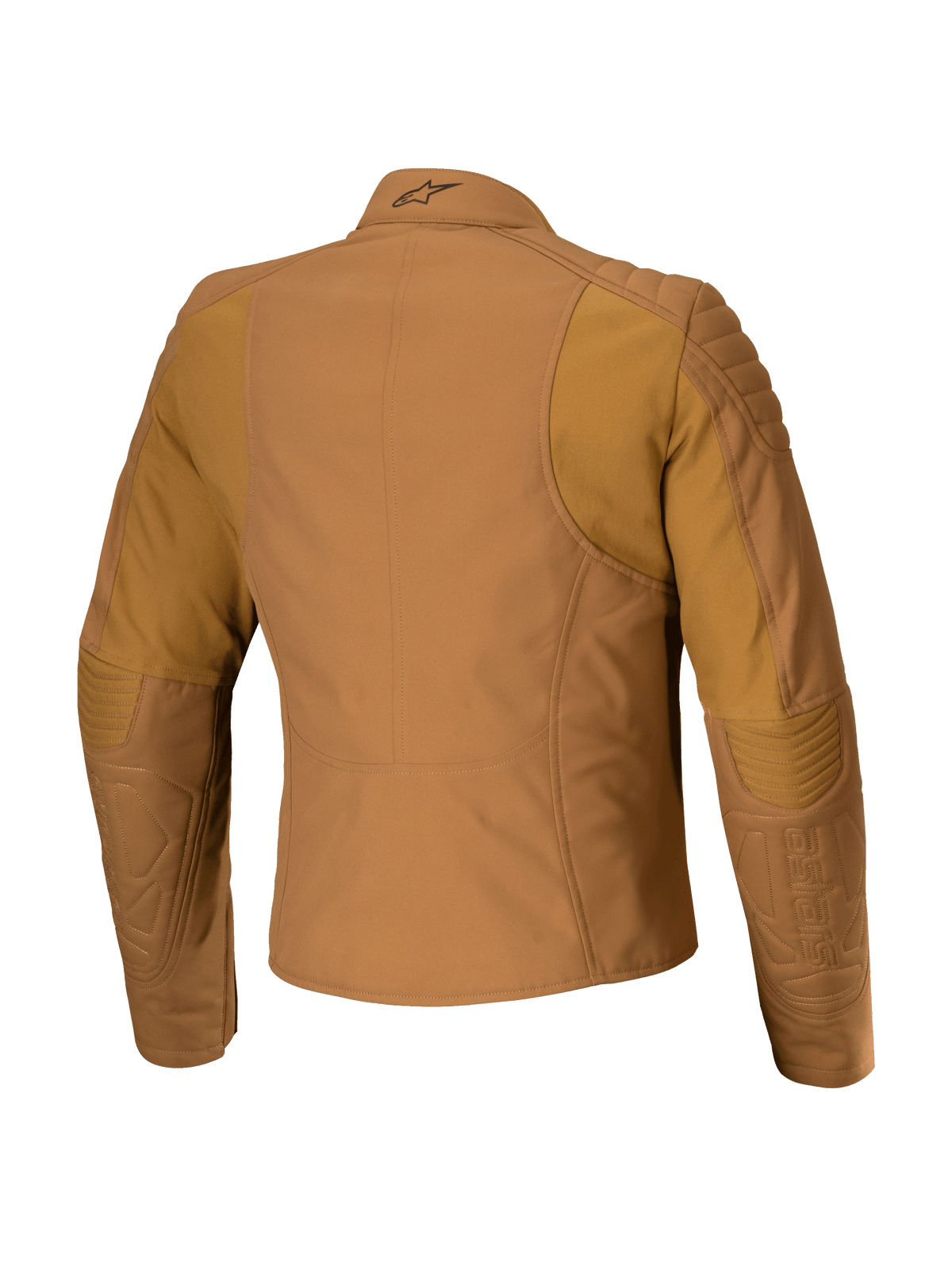 Alpinestars Isla WR damejakke, urban motorcykeljakke, Utility Brown Light Gold, set bagfra med quiltet skulder- og albueforstærkning, skræddersyet feminin pasform med ergonomiske strækpaneler, vandafvisende tekstil med mat finish