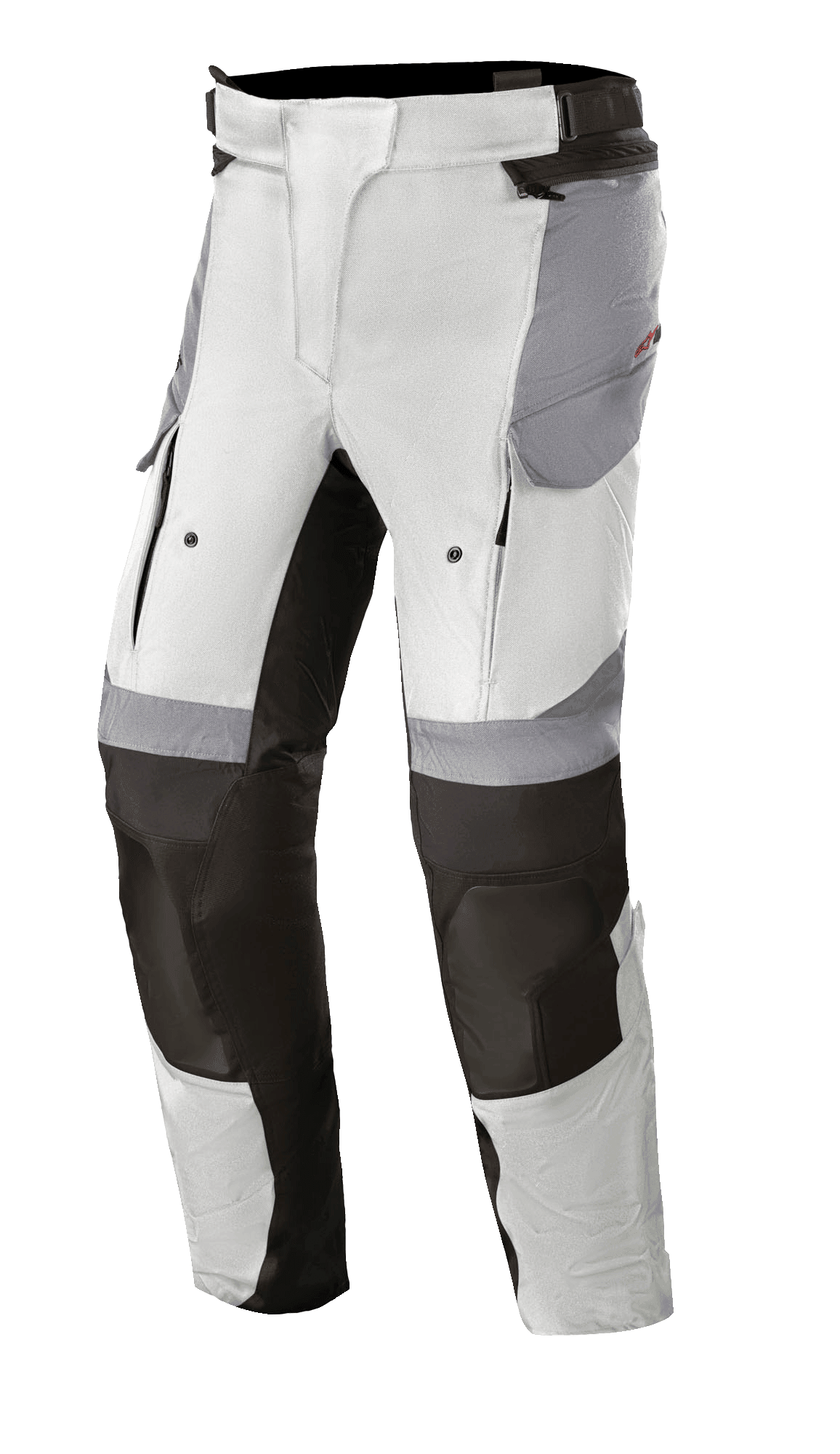 Alpinestars Stella Andes V3 Drystar bukser, adventure-touringbukser til damer, isgrå og mørkegrå, ventilationsåbninger med lynlås foran, cargolommer og forstærkede knæ, designet til touring i al slags vejr