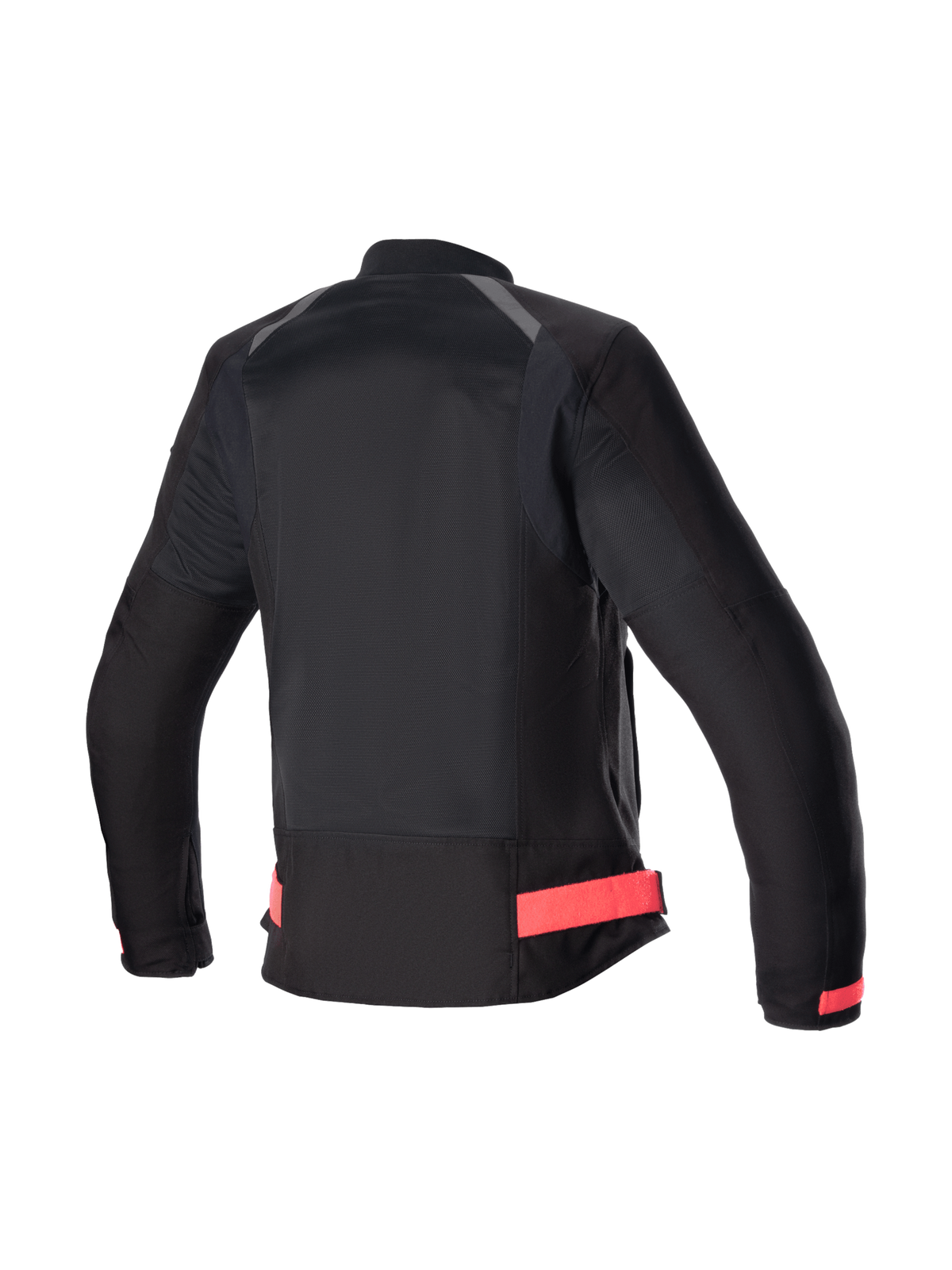 Alpinestars Eloise V2 Air jakke, ventileret urban dame-motorcykeljakke, sort og pink, set bagfra med mesh-paneler og forlænget rygstykke.