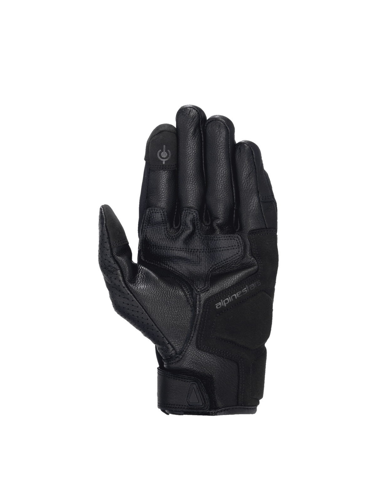Alpinestars Celer V3 handsker, sorte motorcykelhandsker i gedelæder med touchscreen-kompatibel pegefinger.