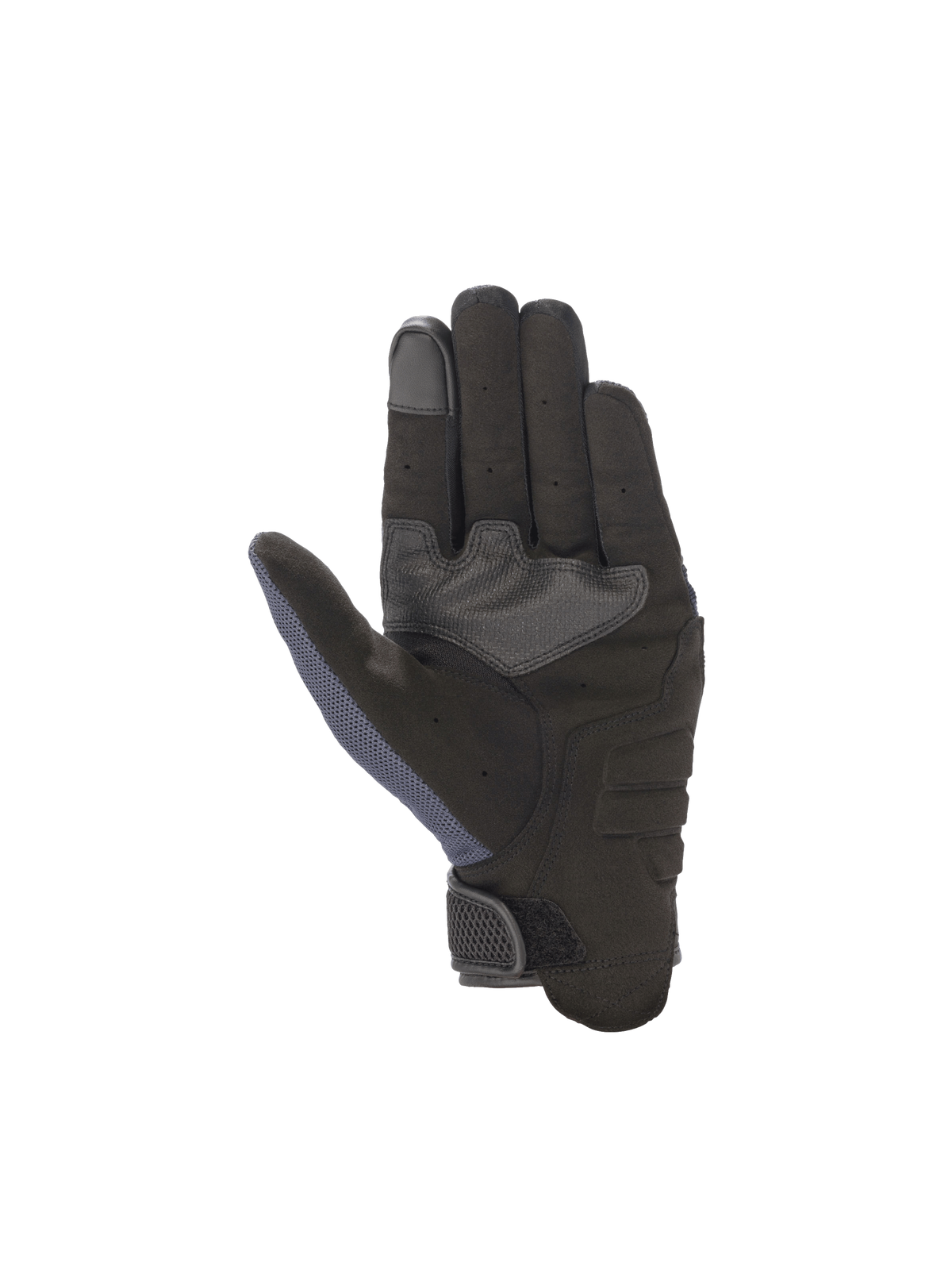 Alpinestars Copper Gloves, Blue and Black urban motorcycle gloves, synthetic suede palm with touchscreen compatibility.
