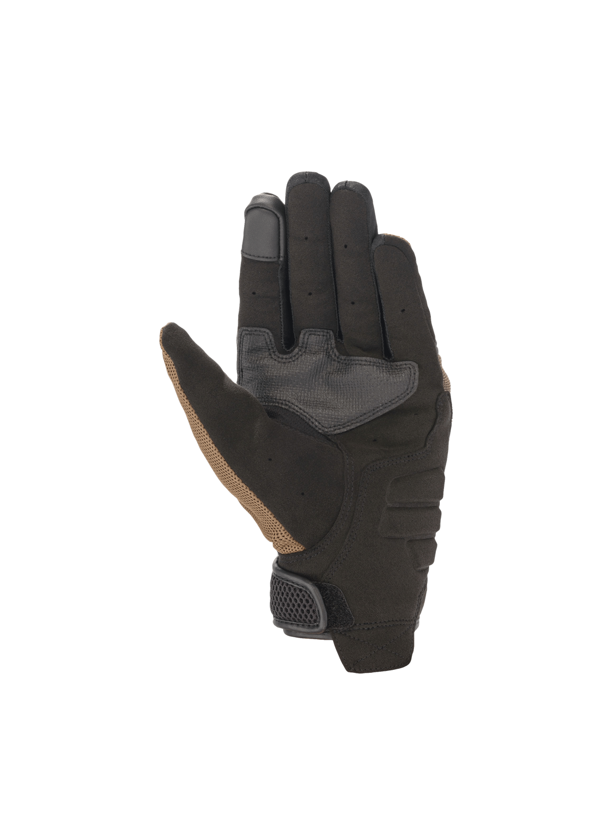 Alpinestars Copper Gloves, brown and black urban motorcycle gloves with reinforced suede palms and touchscreen fingertips.