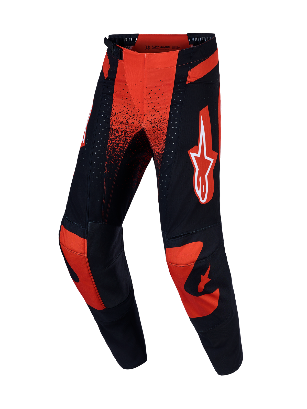 Alpinestars Techstar Swan Bukser, motocrossbukser til herre, rød og sort, strækbart chassis med læderknæ, atletisk race-pasform til off-road
