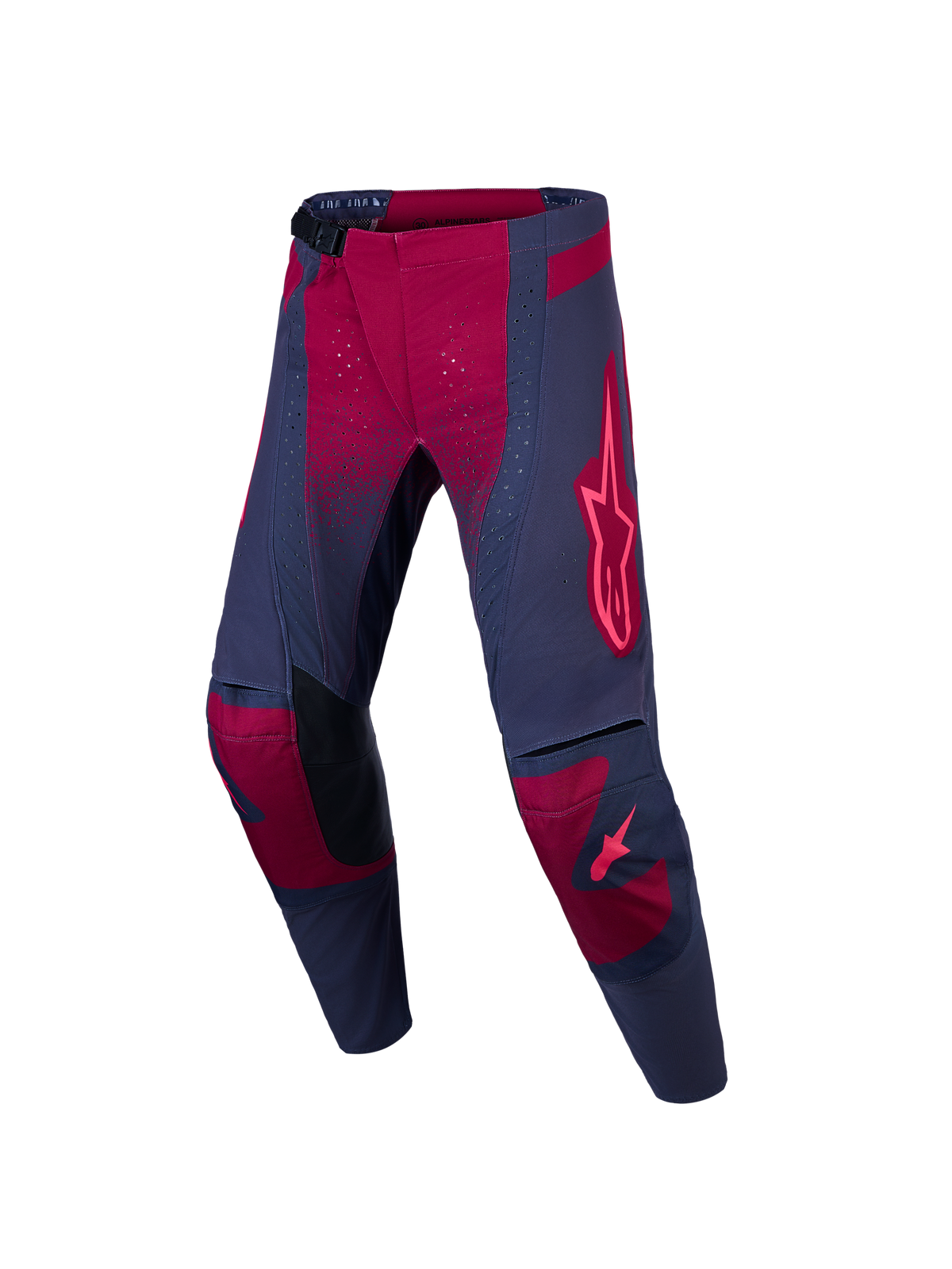 Alpinestars Stella Techstar Swan bukser, motocrossbukser til kvinder, grå og rød med perforerede ventilationspaneler
