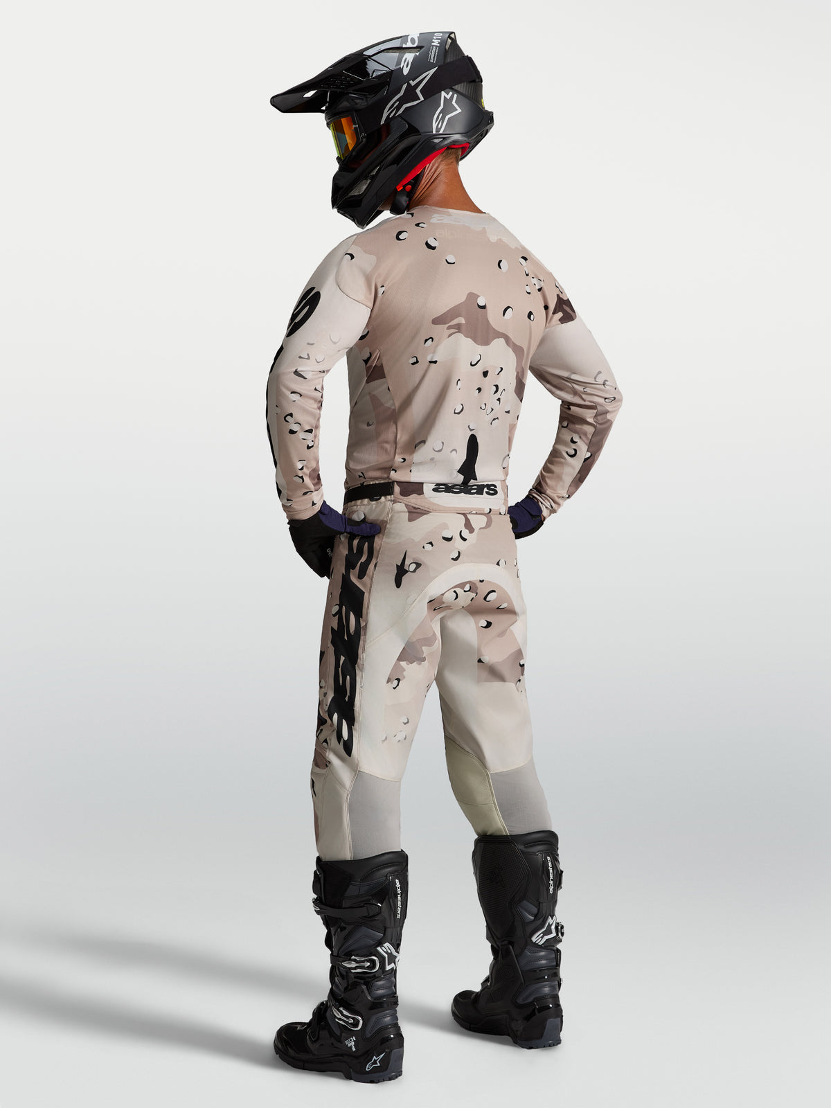 Alpinestars Racer Lone Jersey, Desert Camo Black Men's Motocross Jersey featuring lightweight, moisture-wicking polyfabric.