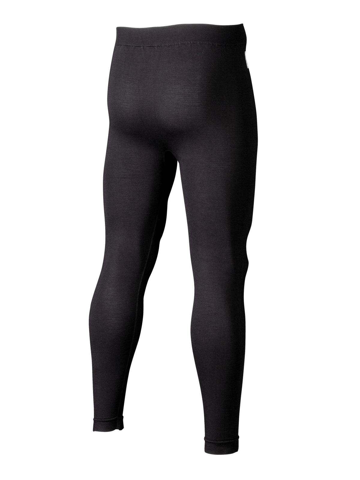Alpinestars ZX Evo V3 underdel, auto racing base layer-bukser, sort, 3/4 visning bagfra viser tætsiddende flammehæmmende leggings, jacquard mesh-konstruktion for åndbarhed til motorsport
