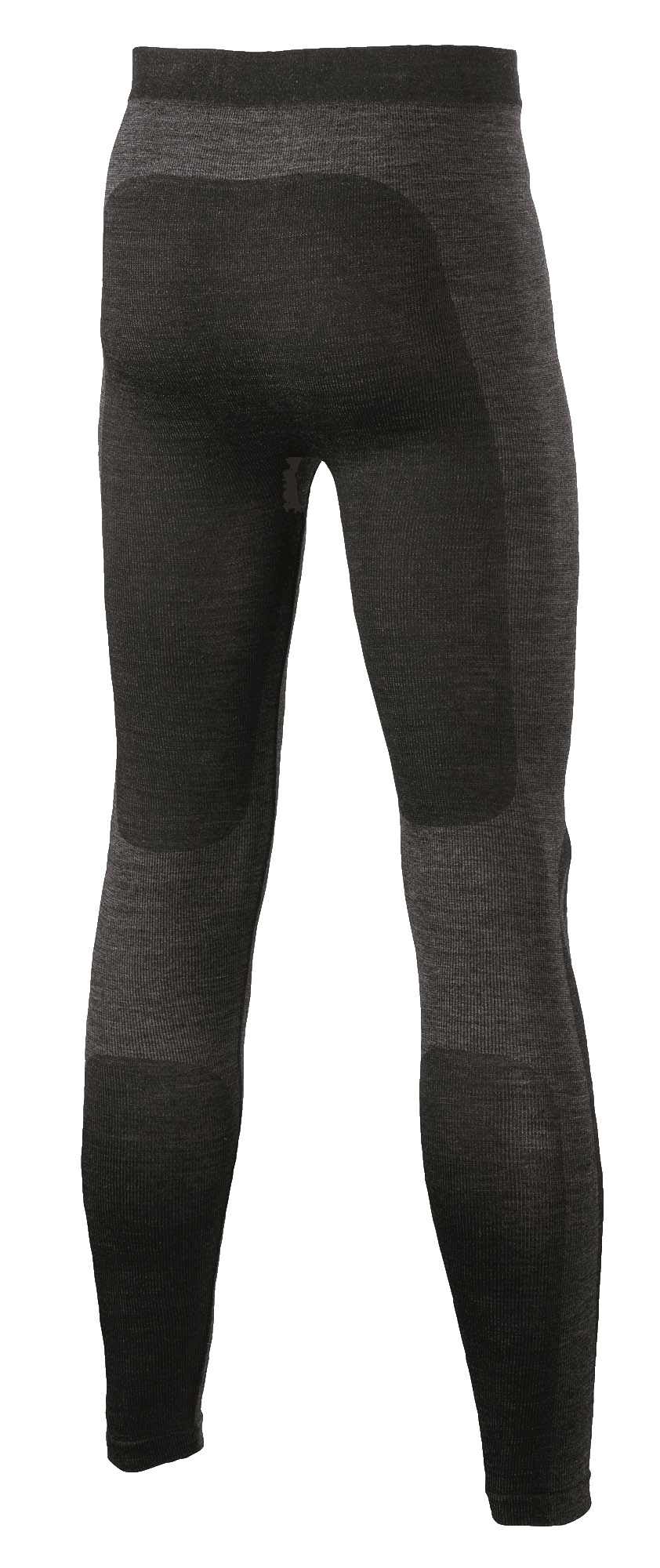 Alpinestars ZX Evo V2 underdel, racing-basislagsbukser, sort og grå, set bagfra med sømløs teknisk strikkonstruktion og mørkere paneler på sædet og læggene, flammehæmmende motorsportundertøj.