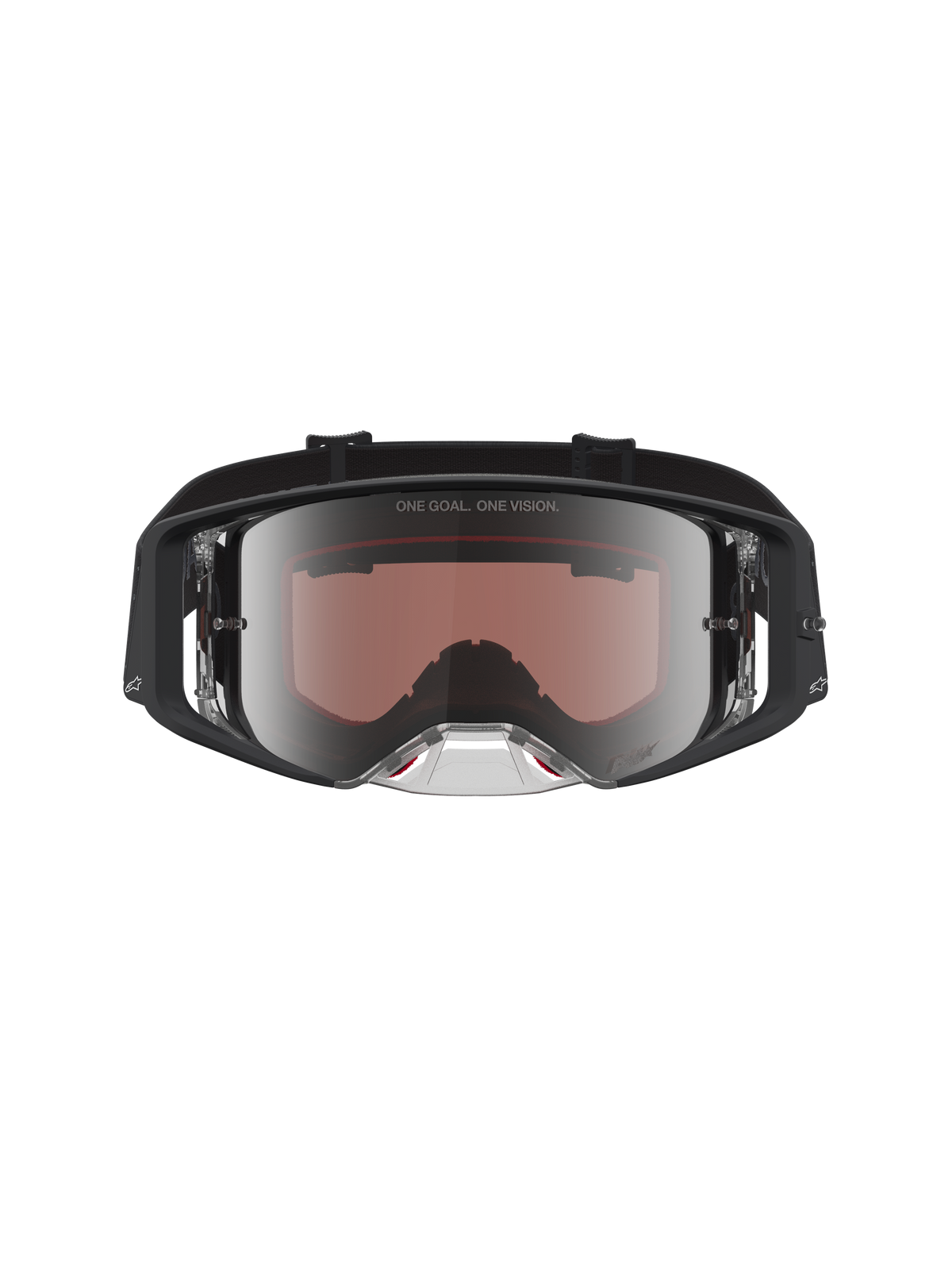 Alpinestars Supertech Cloak goggles til motocross-racing, sort og spejl-sølv, polykarbonatlinse af høj kvalitet