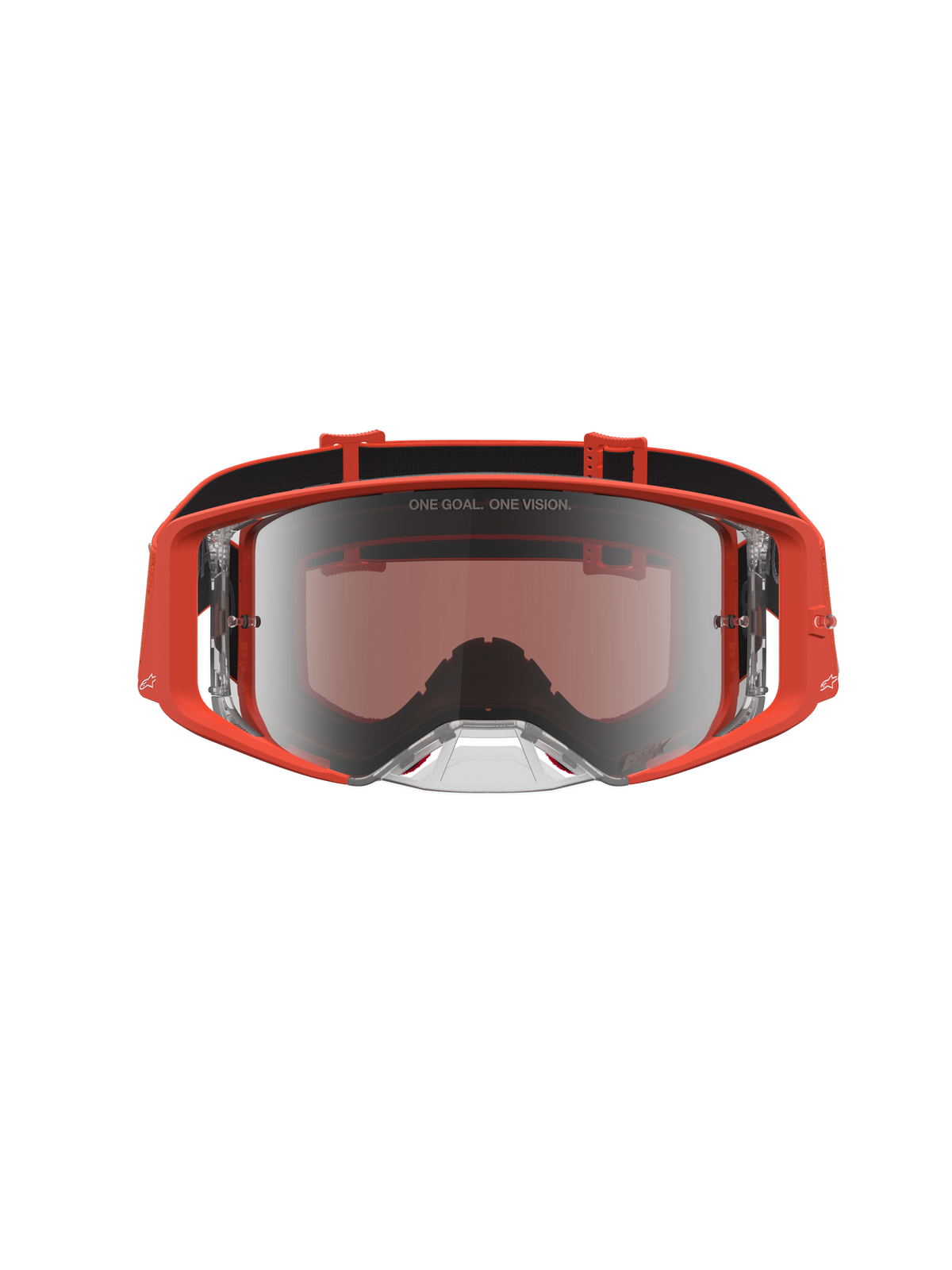 Alpinestars Supertech Vesta Goggles, motocrossbriller til elite racing, orange ramme med sølvspejl-linse, avanceret luftstrømsdesign og krystalklar vision til off-road.