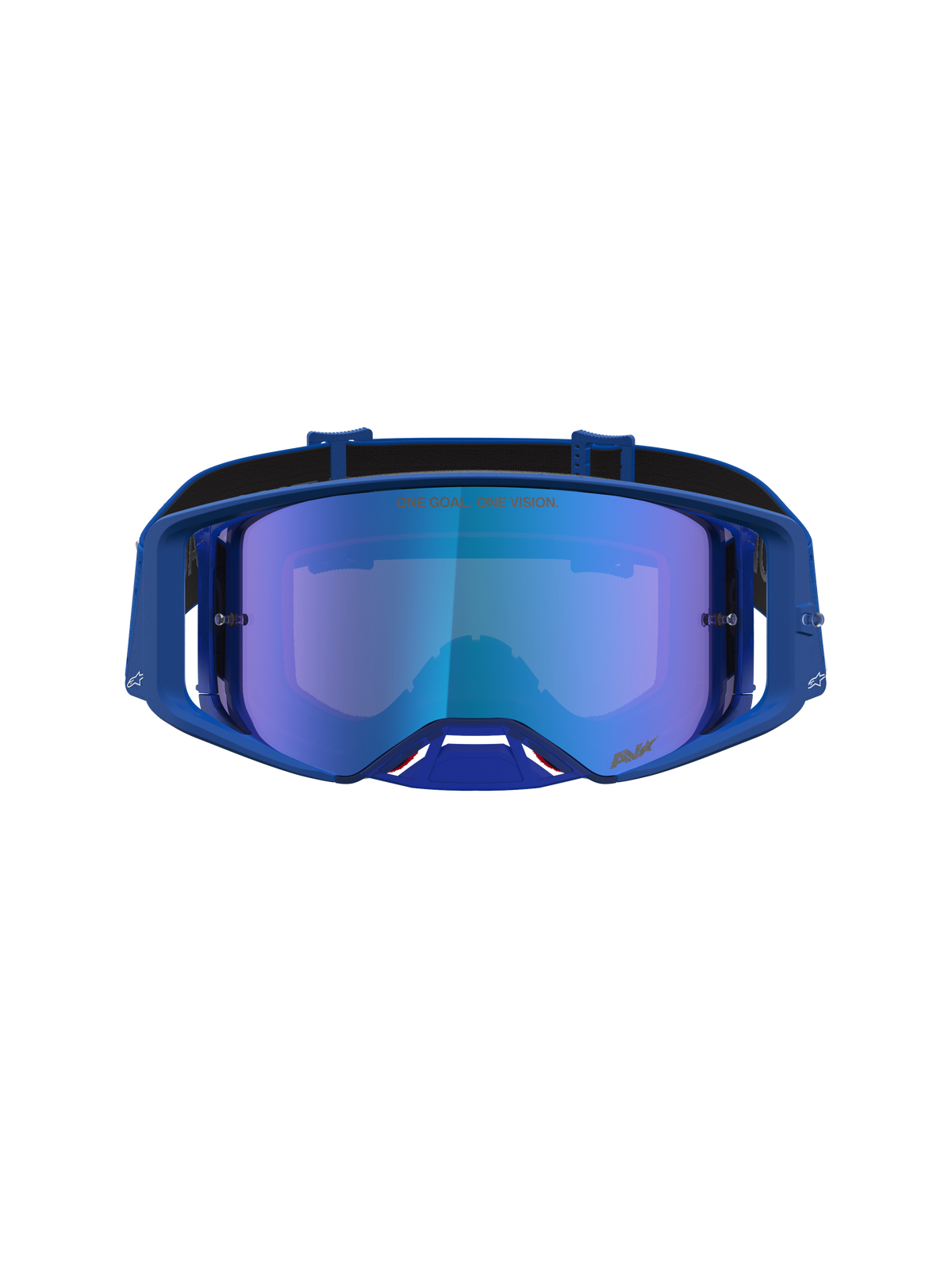 Alpinestars Supertech Vesta goggles, blå motocrossgoggles med blå spejllinse og ergonomisk ramme til off-road racing