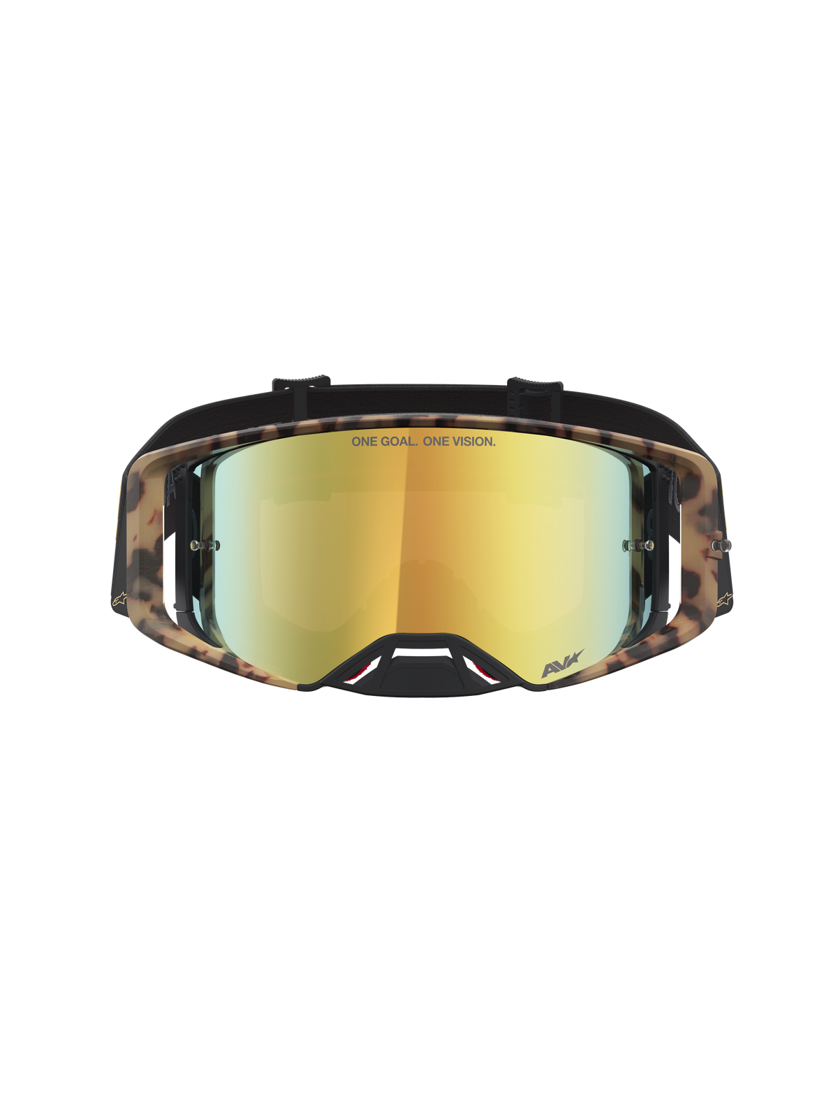 Alpinestars Supertech LE Zona goggles, motocross goggles, sort og brun med spejl-guldlinse, høj optisk klarhed og mesterskabsafprøvet rammekonstruktion