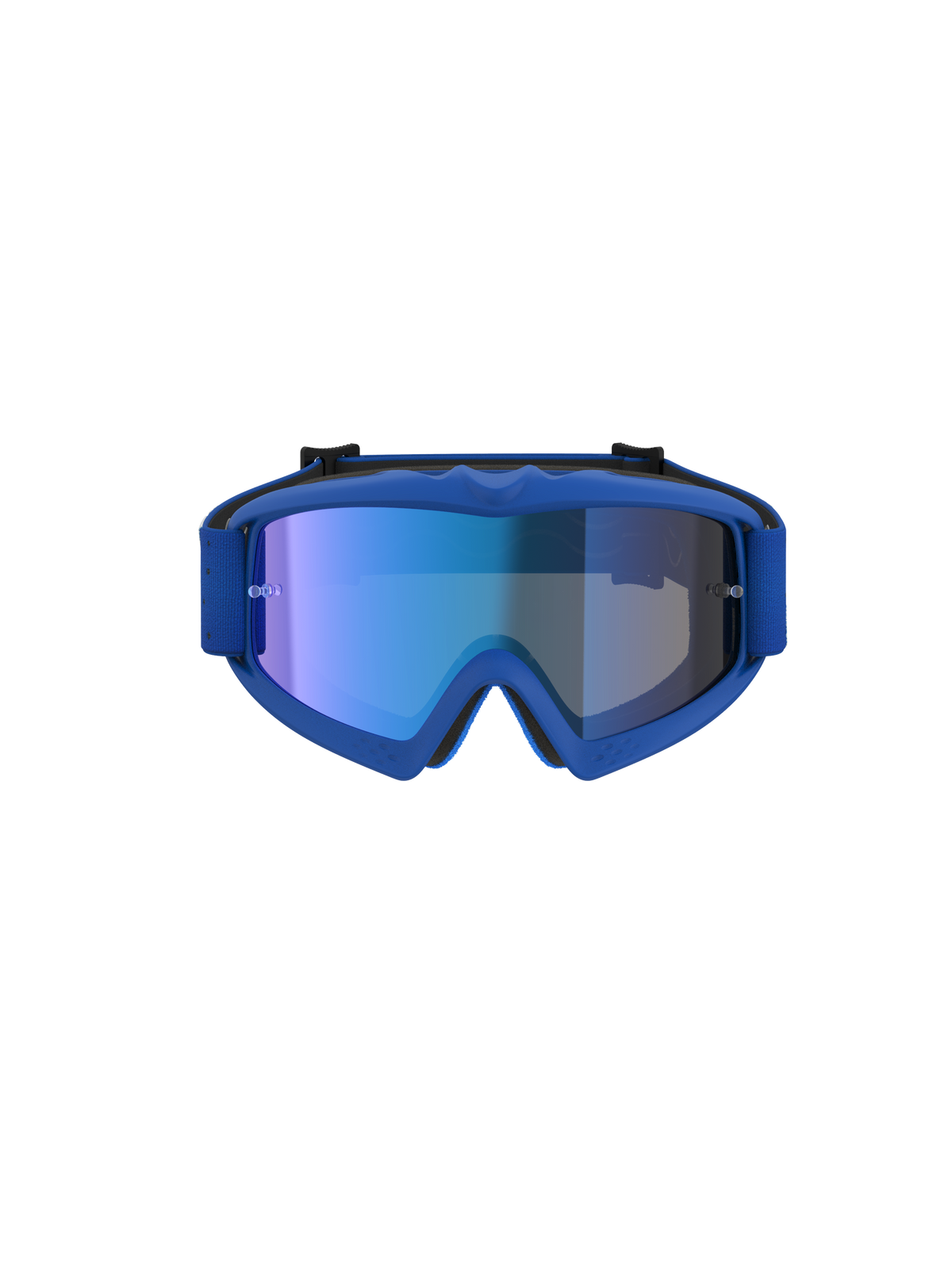 Alpinestars Vision Vesta Goggles Ungdom, blå motocrossbriller med spejlblå antiduglinse.