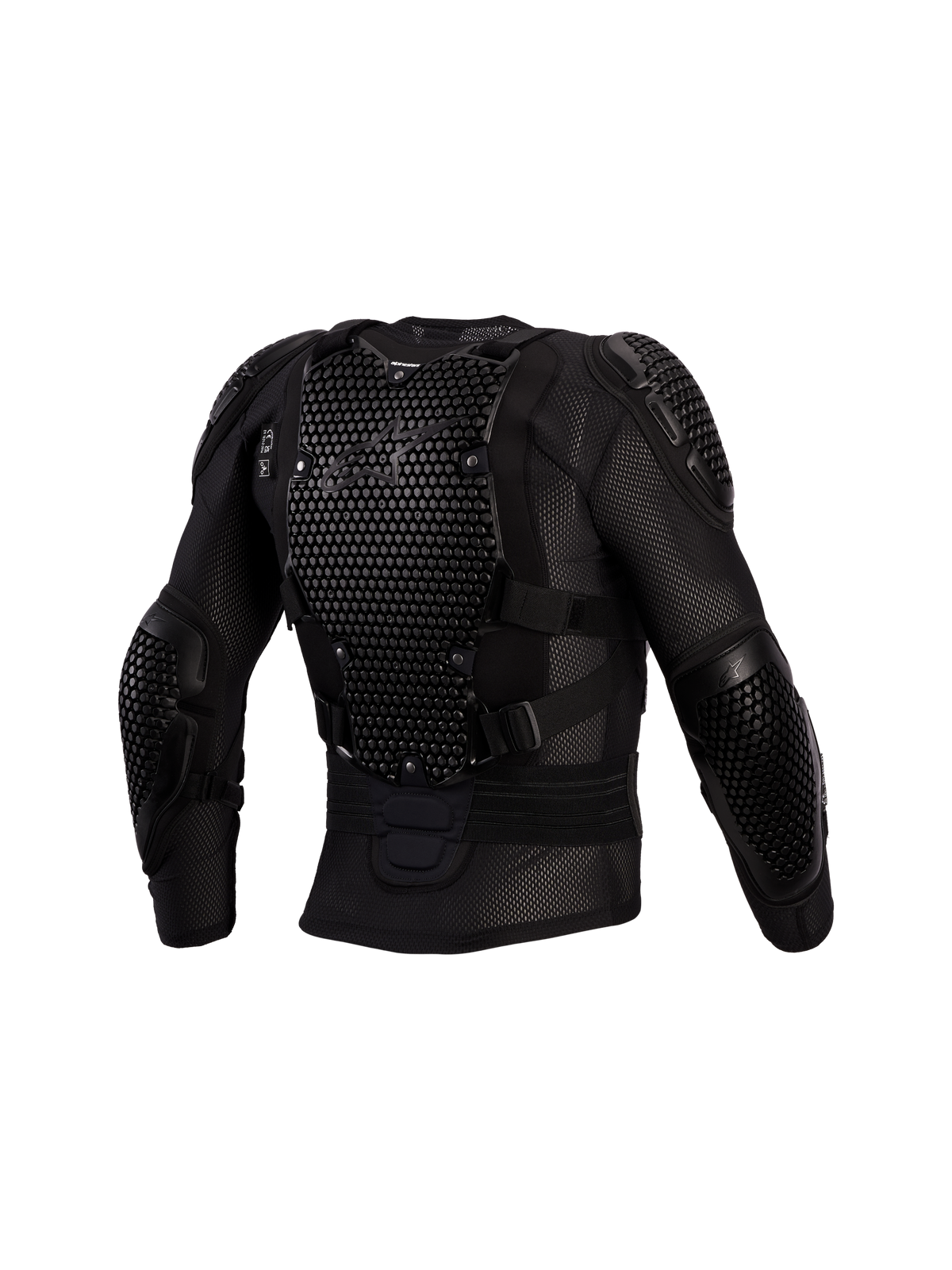 Alpinestars Bionic Action V3 beskyttelsesjakke, motocrossbeskyttelse til herre, sort, A-Morph rygbeskytter og åndbar mesh.