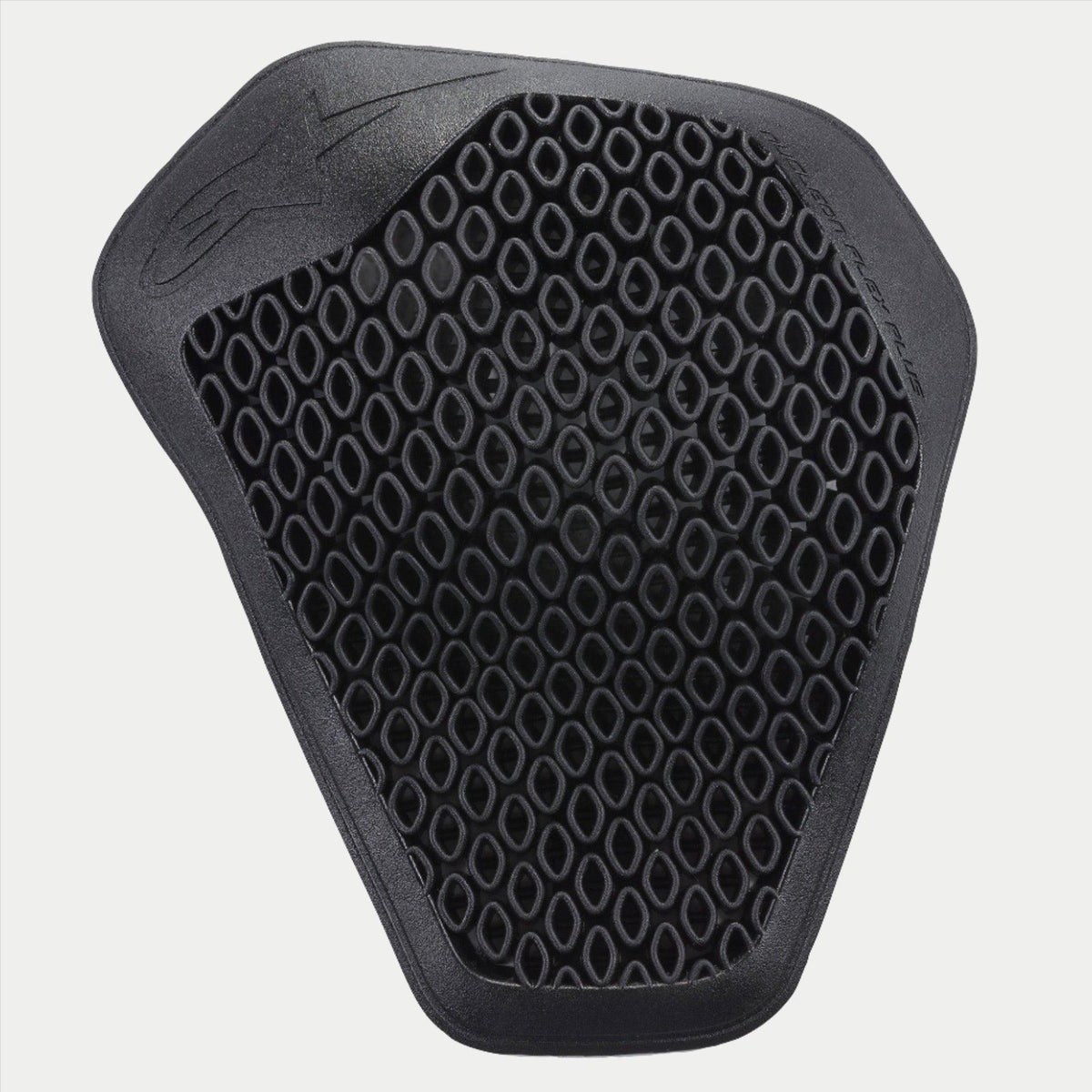 Alpinestars Nucleon Flex Plus skulderbeskytter, sort, motorcykelbeskyttelsesindsats med en perforeret åben cellestruktur i bikubemønster, fleksibelt og ergonomisk design til stødabsorbering