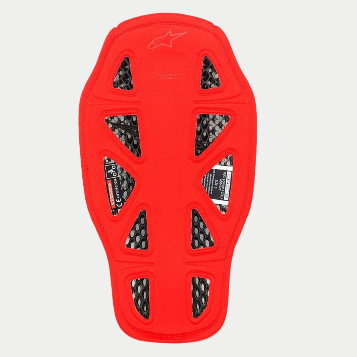 Alpinestars Nucleon KR-1 Cell i rygbeskytter, rød, letvægts rygbeskytterindsats til motorcykel med avanceret mikrostruktur-celledesign for luftgennemstrømning og stødabsorbering, beskyttelsesudstyr til racerdragter