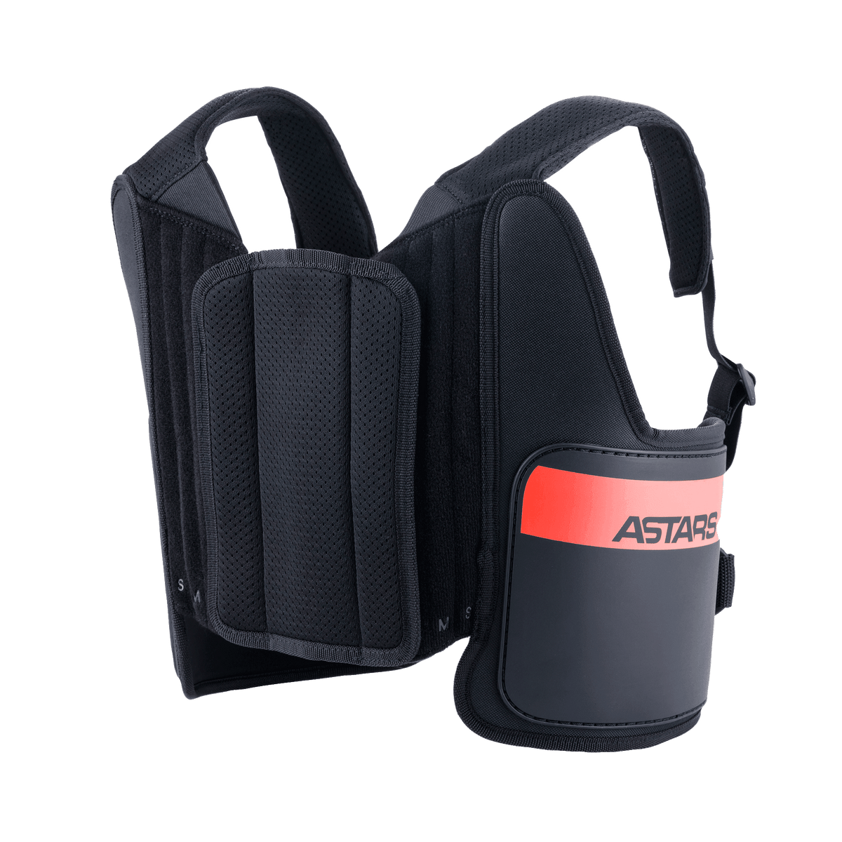 Alpinestars Bionic Rib Support, ribbenbeskytter til gokart, sort med rødt ASTARS-logo, justerbare skulderstropper i mesh, ergonomisk flerlagsdesign til stødbeskyttelse
