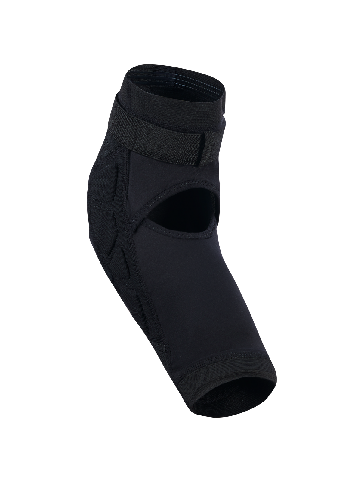 Alpinestars Bionic Plasma Youth knæbeskytter, sort, motocross knæbeskytter til unge, åbent design bagpå for ventilation, sikker rem øverst, sidepolstring mod stød, anatomisk sleeve-konstruktion til terrænkørsel