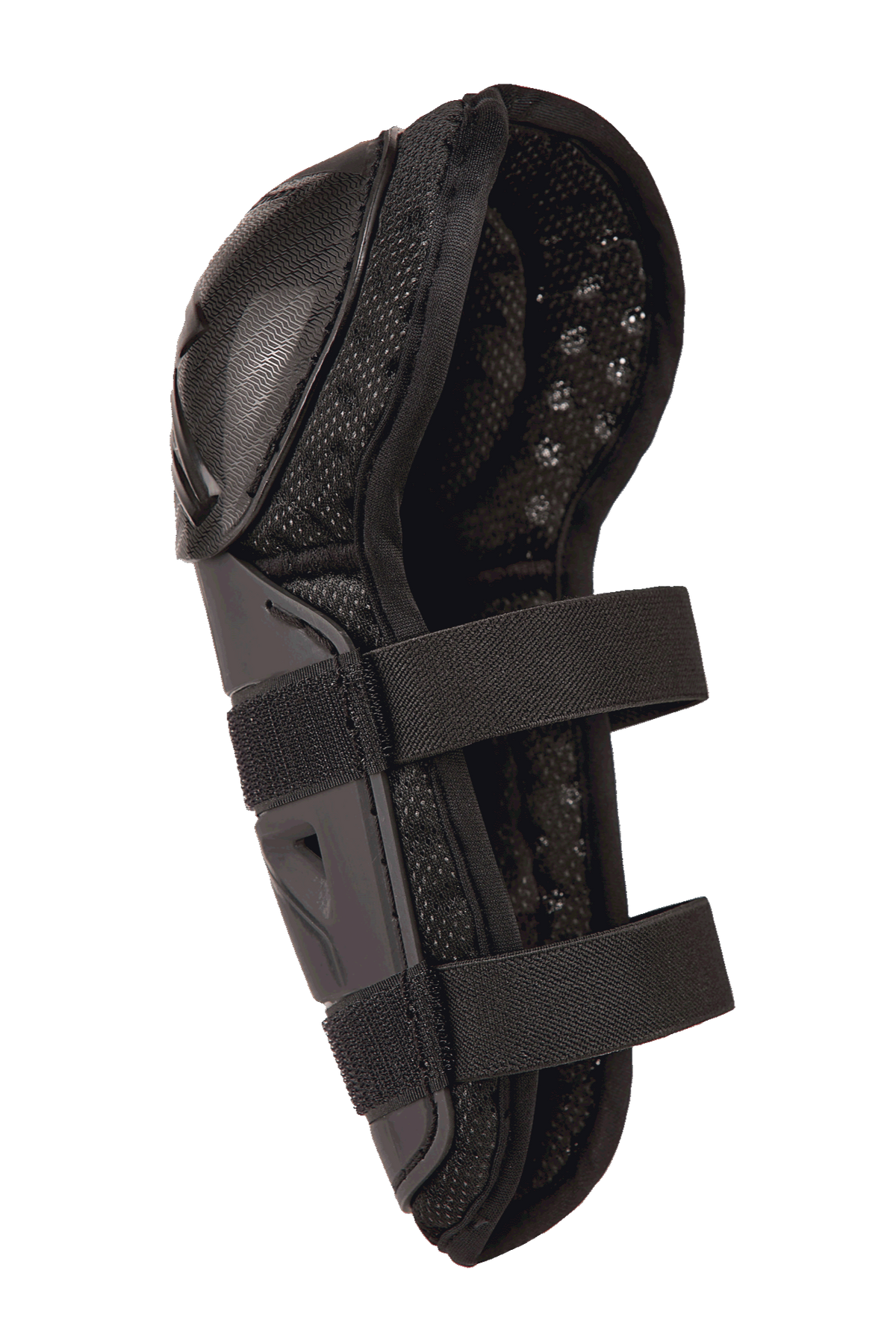 Alpinestars Bionic Action Kickstart knæbeskytter, motocross knæ- og skinnebensbeskytter til unge, sort, med et artikuleret beskyttelsesskal-design, dobbelt elastisk remlukning og åndbar mesh-polstring, designet til unge ryttere.