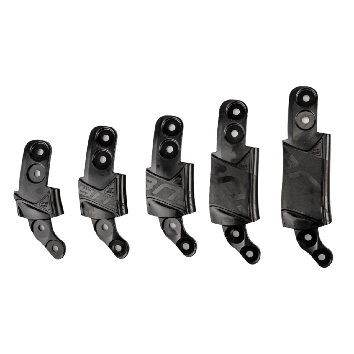 Alpinestars BNS-størrelsesadapter-sæt, tilbehør til Bionic Neck Support, sort, fem plastikkomponenter i forskellige højder til præcis justering af beskyttelsen, modulære pasformskomponenter til off-road-beskyttelse