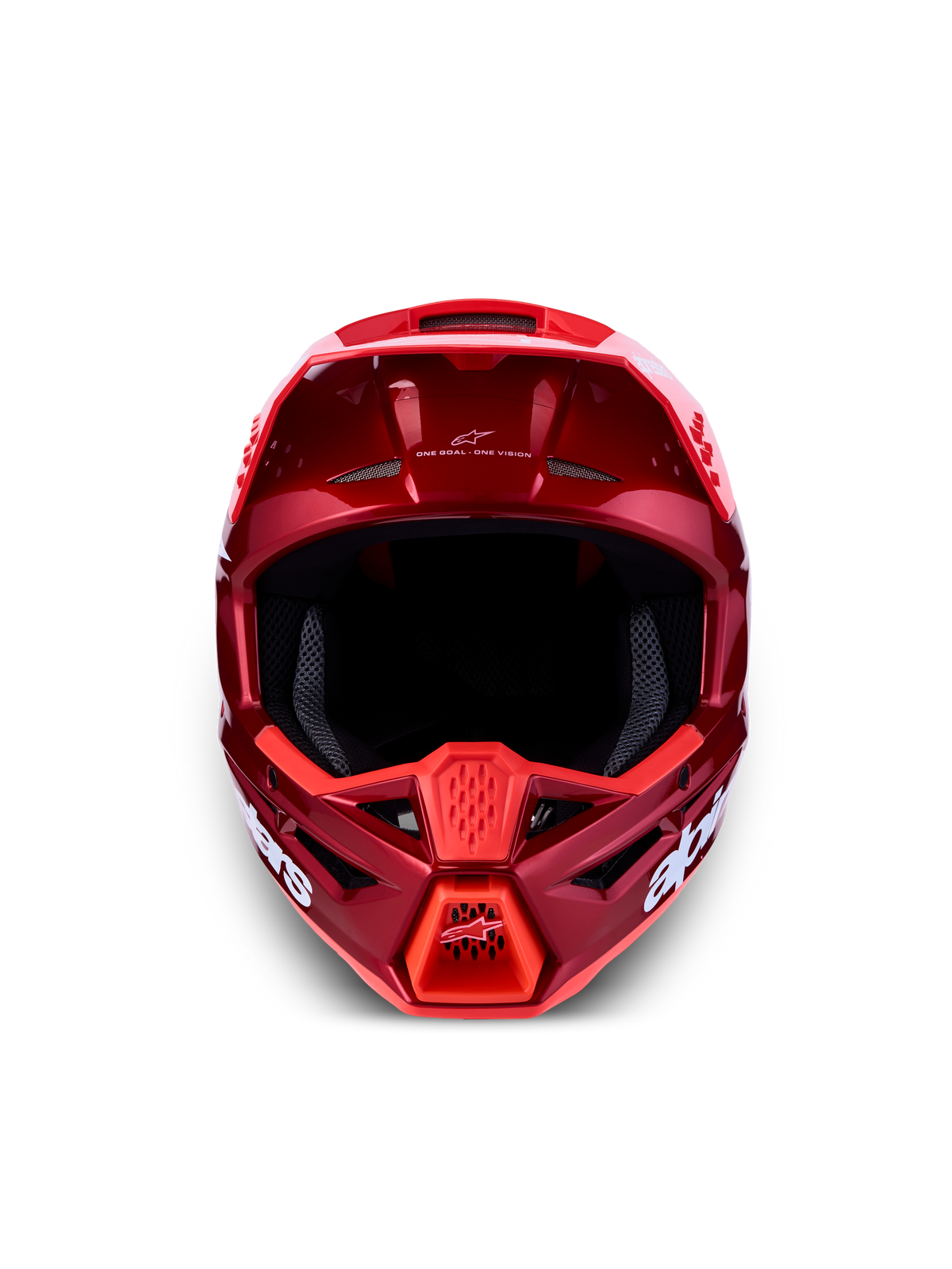 Alpinestars SM3 Radium motocrosshjelm, rød og hvid, ECE 22.06-certificeret, letvægts termo-injiceret skal til off-road.
