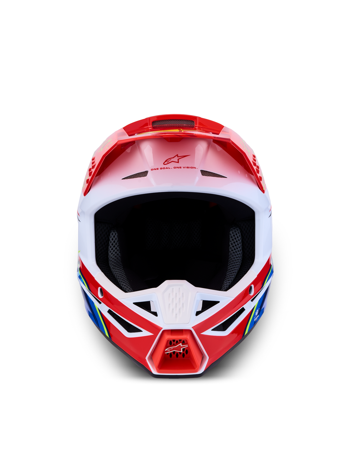 Alpinestars SM3 Falcon hjelm ECE06, rød og hvid motocrosshjelm, letvægts termo-injiceret skal, ECE 22.06-certificeret.