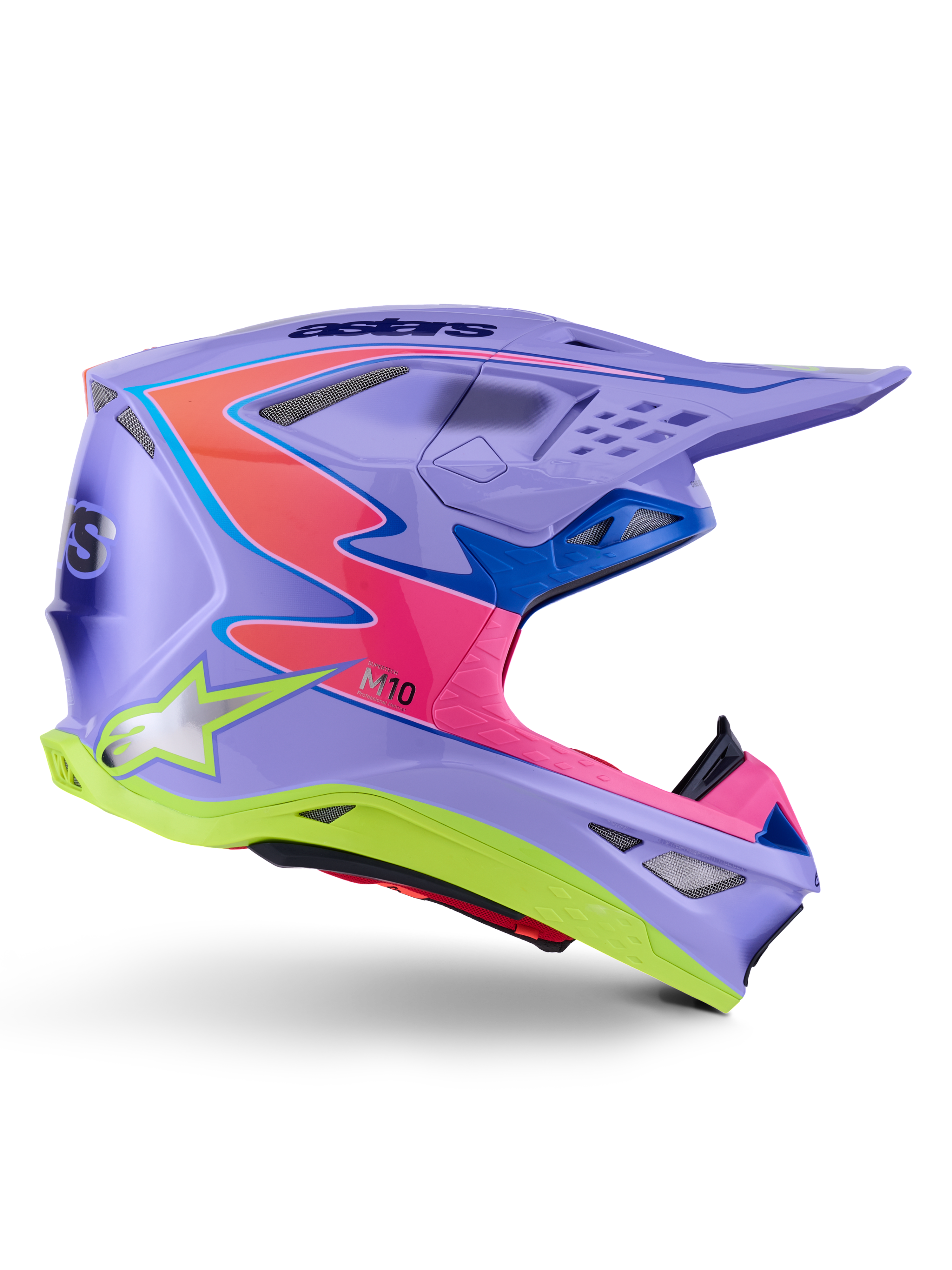 レッツⅡ 10969 Supertech M10 Jett Lawrence R01 - Purple MX Helmet | Alpinestars®