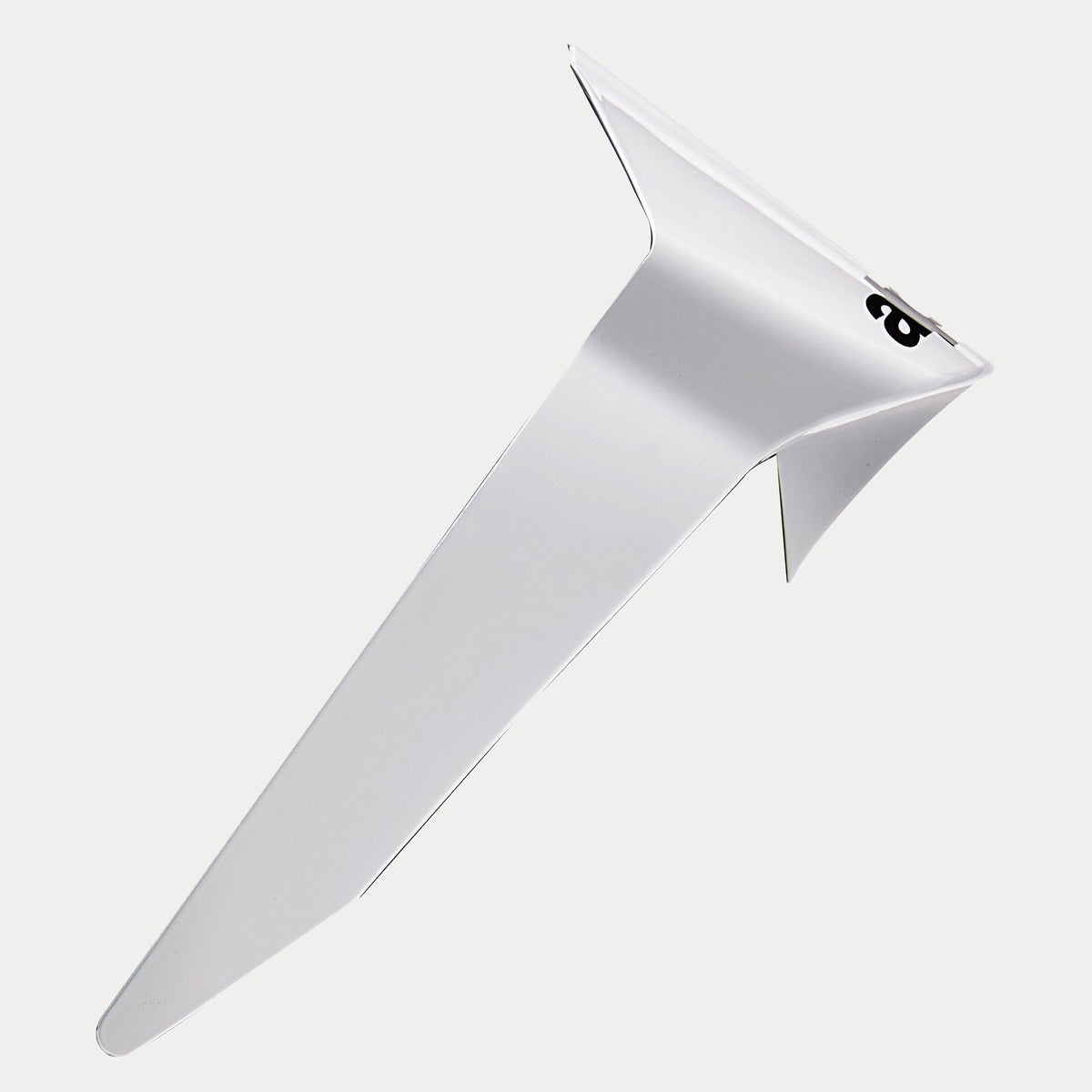 Alpinestars Supertech R10 Solid Standard Spoiler, tilbehør til motorcykelhjelm, blanks hvid, aerodynamisk design med sort logo, officiel reservedel til S-R10 hjelme