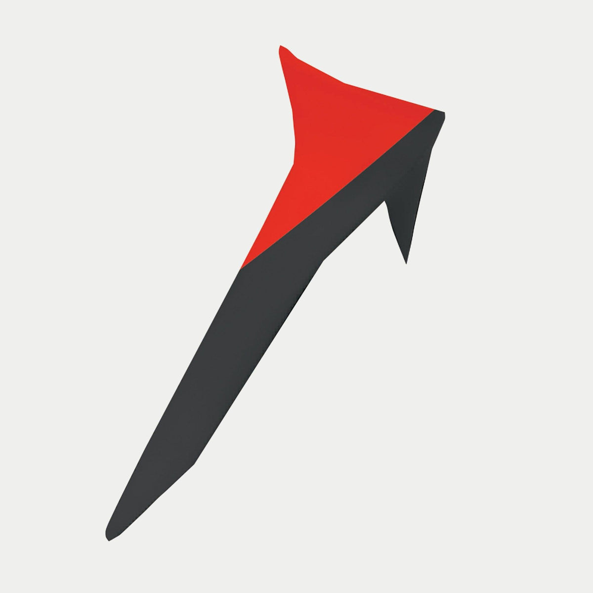 Alpinestars Supertech R10 Element Standard Spoiler, hjelmtilbehør, sort og klar rød, slank aerodynamisk finne med en blank finish, designet til S-R10 racinghjelme