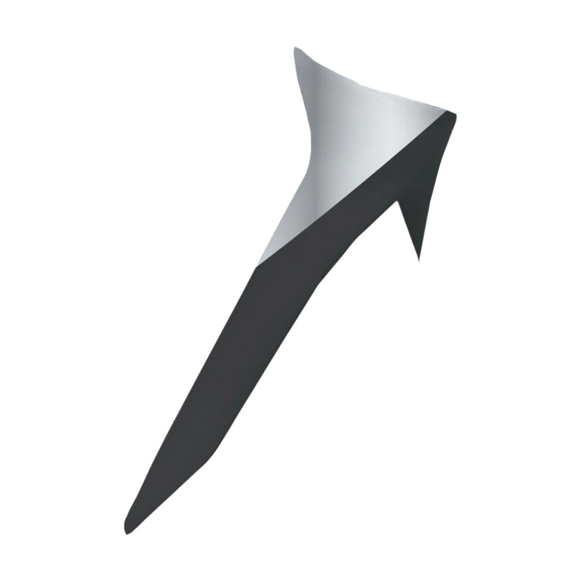 Alpinestars Supertech R10 Element Standard Spoiler, hjelmtilbehør, sort carbon-sølv og blank sort, aerodynamisk bagkomponent til S-R10 hjelme, slank vinkelformet profil med højglansfinish