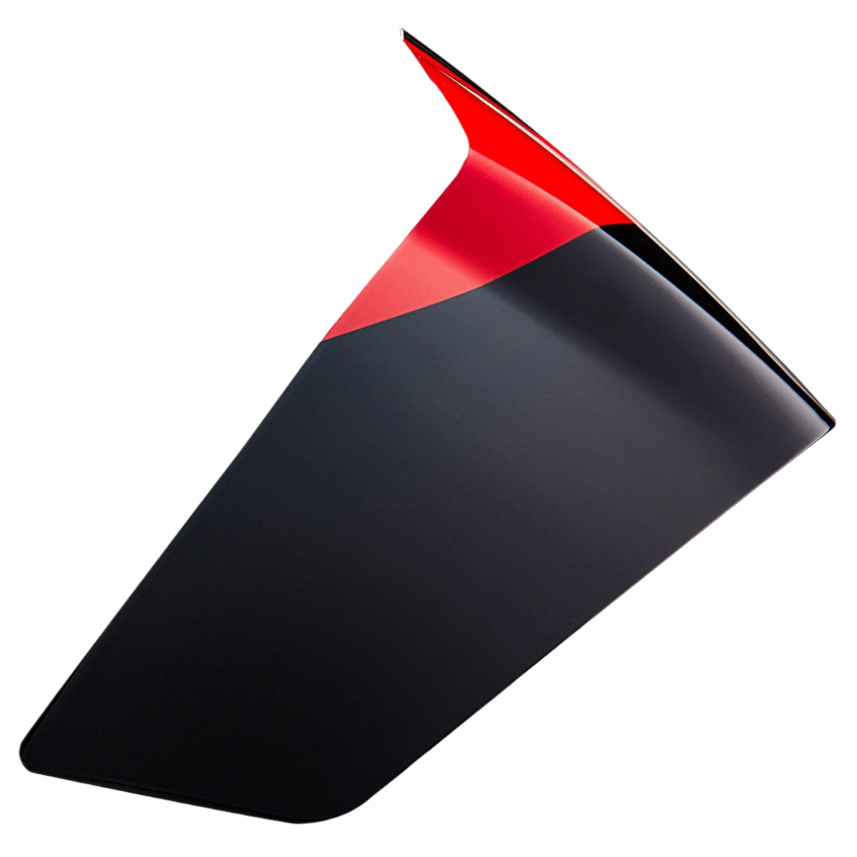 Alpinestars Supertech R10 Element Race Spoiler, hjelmtilbehør, blank sort og klar rød, aerodynamisk reservedel til S-R10 hjelme, strømlinet spids profil